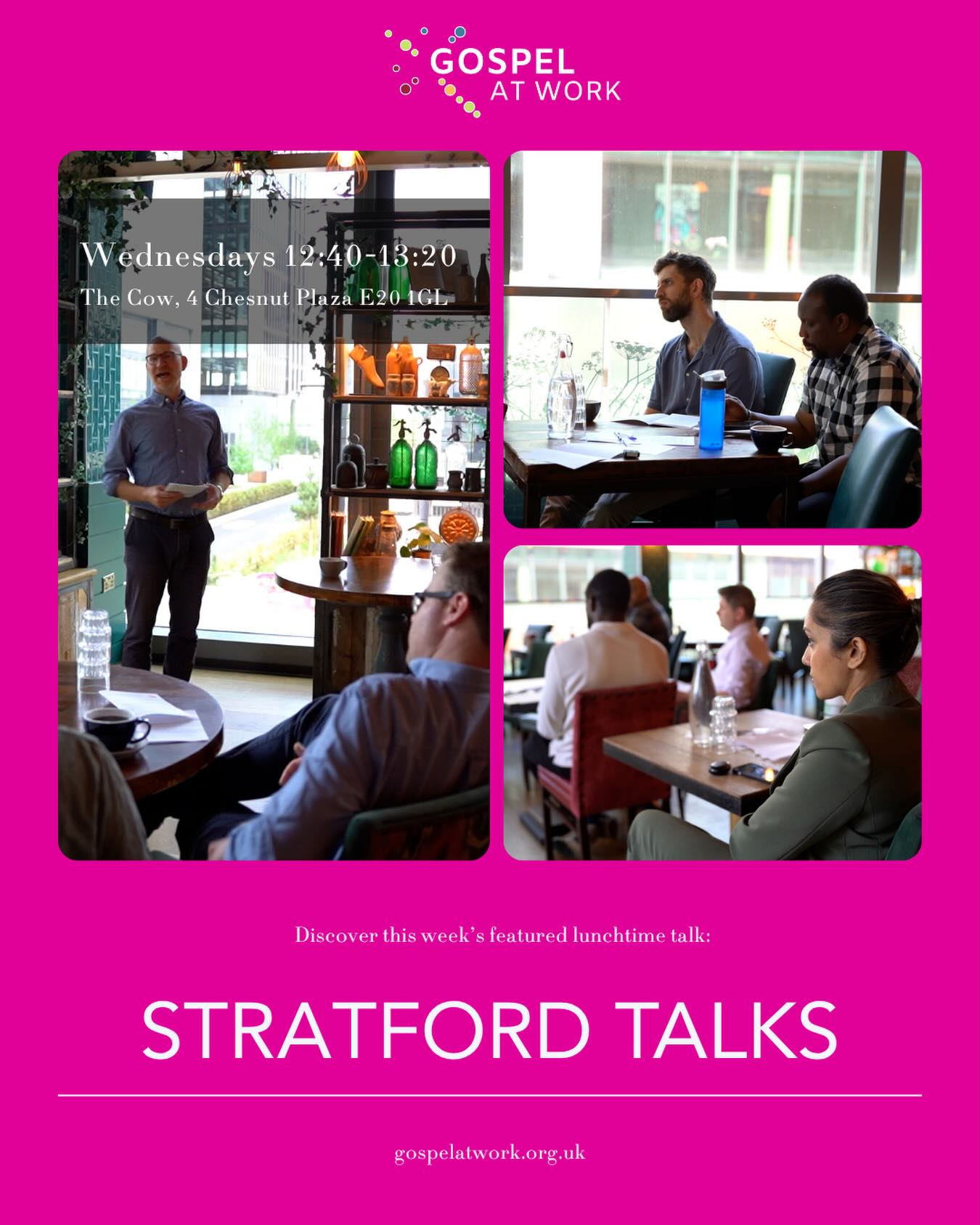 Stratford Talks... this week’s featured lunchtime talk
Every Wednesday, we have a stimulating 20-minute talk from the Bible that is accessible to sceptics, enquirers and Christians alike.
Current series... Jesus: obviously evil or obviously God?
Many people claim the roots of Christianity have been marred; that Jesus didn’t really claim to be the all-powerful, sovereign Lord of the universe, and that, in fact, that concept is not just dangerous, but evil.
What do you think? What does Jesus himself say? What side are you on?
This Wednesday we are continuing in Matthew’s Gospel, opening up this foundational teaching about Jesus to help us see him clearly and live for him faithfully - at work, at home, amongst our families, friends and neighbours.
In Matthew we see clearly that Jesus is Lord and King: not just a ruler over some ancient tribe or religion, but Lord of all and King over our lives.
To many that sounds restrictive, limiting - as if Jesus is a cosmic killjoy, determined to ruin our fun - but when we look closer, and see what he offers, then we discover that to live for him is actually the only way that true freedom can be found.
⌚ Wednesdays 12:40-13:20
📍The Cow, 4 Chestnut Plaza, Montfichet Road E20 1GL and on Zoom
✉️ network@stratfordtalks.org
🛜 www.stratfordtalks.org
#stratford #gospelatwork #lunchbreak
#christianity #london