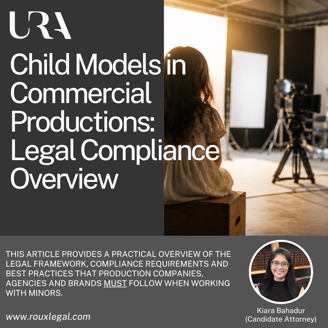 URA INSIGHTS | CHILD MODELS IN COMMERCIAL PRODUCTIONS
This article provides a practical overview of the legal framework, compliance requirements, and best practices that production companies, agencies, and brands must follow when working with minors.
Click link in bio to read 🔗