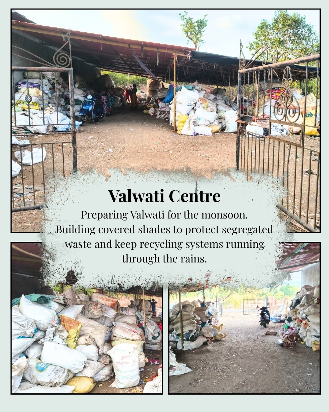 Monsoon Ready at Project AAMHI 🌧️
Before the rains arrive, the work of preparation begins. Across our centres, segregated waste is being carefully shifted under covered shades to protect recyclable materials from moisture, contamination, and damage during the monsoon season.
Dry storage is essential for ensuring that segregation, recycling, and recovery processes continue smoothly—even through heavy rains. Because sustainable waste management is not seasonal work; it is a system built on consistency, preparedness, and everyday effort.
Behind every cleaner village is infrastructure quietly working in the background. Small steps. Strong systems. Sustainable communities.