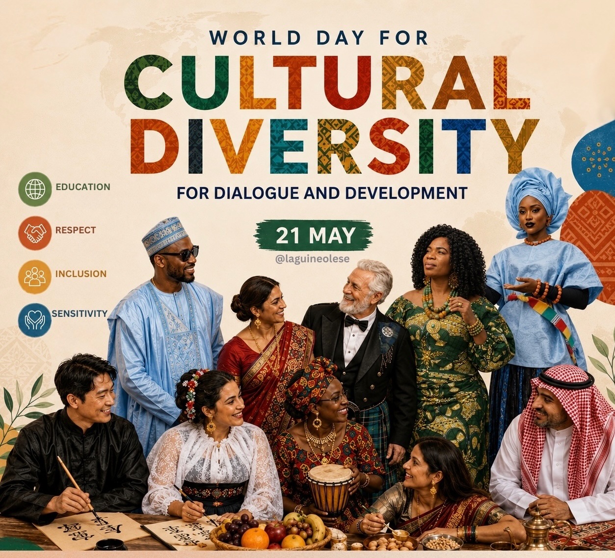 Today, we celebrate the richness of cultures, traditions, and stories that unite us across the world. 🌍✨
At La Guinéolese, our mission is to preserve the past, celebrate the present, and shape the future of African cultural exchange, one tradition at a time. Through fashion, music, storytelling, and community, we continue creating spaces where African heritage is honoured, shared, and experienced globally.
On this World Day for Cultural Diversity for Dialogue and Development, we celebrate the power of cultural exchange to inspire understanding, connection, and unity beyond borders. Every language, tradition, and cultural expression carries a story worth preserving and passing on. ❤️
#CulturalDiversity #LaGuineolese #AfricanHeritage #diasporavoices #dialogueanddevelopment