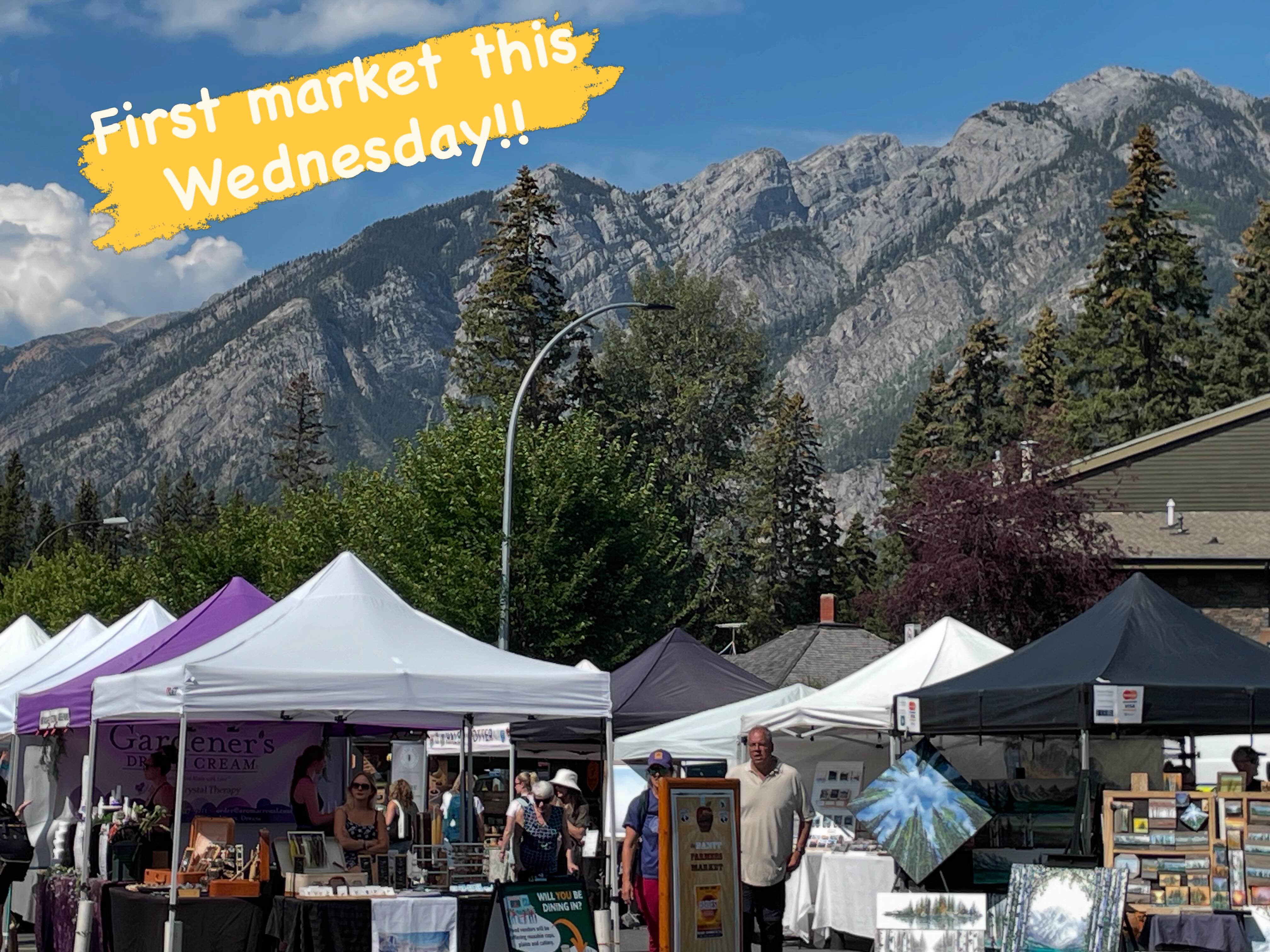 Announcement- First Market is this Wednesday May 20th! We can’t wait to kick off another season…
🌞100+ vendors.
🌞New booths & many favourites returning.
🌞Banff Central Park.
🌞Free Admission.
.
.
.
#banfffarmersmarket #banfftown #banffnationalpark #albertafarmersmarket #bowvalleylocals