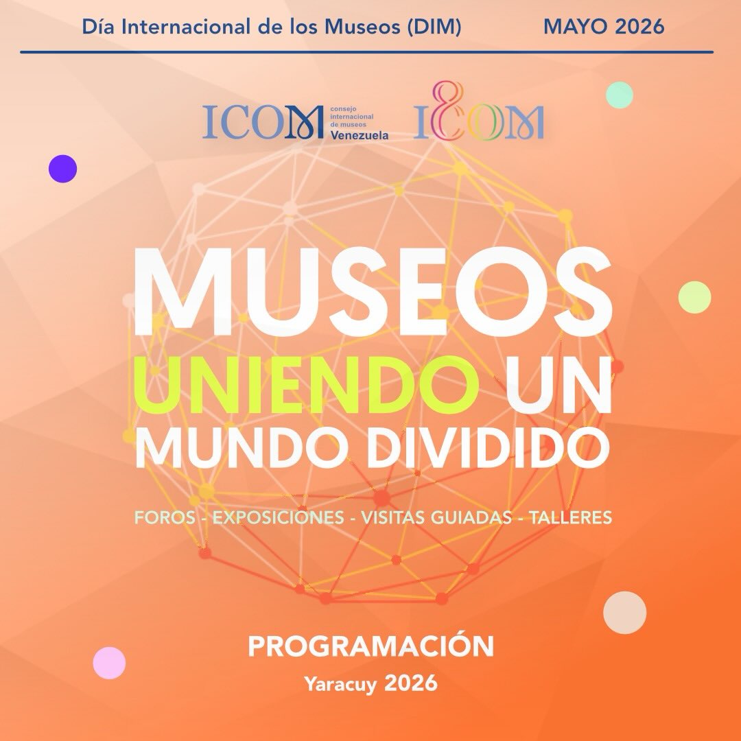 📍 Yaracuy
✨ ¡CELEBRAMOS EL DÍA INTERNACIONAL DE LOS MUSEOS 2026! ✨
Bajo el lema “Museos: Uniendo un mundo dividido”, en @icomvenezuela nos unimos a la gran fiesta cultural global. Creemos en el poder de nuestros espacios como puentes de paz, diálogo y convivencia. 🕊️🏛️
Este año la celebración se despliega en todo el país con una agenda académica y cultural imperdible:
📍 Caracas | La Guaira | Falcón | Lara | Sucre | Yaracuy | Bolívar
Conferencias, exposiciones, foros, talleres y conciertos te esperan. ¡La cultura nos conecta!
🗓️ ¡Conoce nuestras actividades en la Grilla! Desliza el carrusel para conocer la programación detallada, horarios y sedes de cada región.
¿Desde qué estado nos vas a acompañar? ¡Te leemos en los comentarios! 👇
#DIM2026 #ICOMVenezuela #DíaInternacionalDeLosMuseos #MuseosParaLaPaz #MuseosVenezolanos