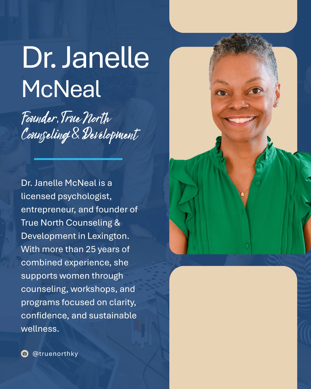 📣 Lexington, meet your speakers for this month’s Strong Women Strong Coffee focused on wellness, mindset, and mental health for entrepreneurs.
Dr. Janelle McNeal @truenorthky, founder of True North Counseling & Development, will moderate the conversation and guide discussion around holistic wellness, self-care, and sustainable mental health practices for business owners.
Kelli Gabat @kelligabat, owner of Wildfire Yoga and Wellness Studio, will share how mindfulness and intentional mindset shifts can support career transitions, daily habits, and long-term success.
Nishaan Sandhu nishaansandhu, founder and coach of Nourish Mind Body Spirit, will discuss burnout prevention, work-life wellness, and practical food and herbal supports that can help entrepreneurs stay energized and grounded.
Deniese Woolfolkv @inneralchemyarts, founder of Inner Alchemy Arts, will share tools for recognizing overwhelm, regulating the nervous system, and restoring balance through simple daily practices.
Showing up for your business starts with taking care of yourself. Join us for a thoughtful morning of conversation, connection, and practical wellness tools for entrepreneurs.
☕ Old North Bar
📅 Tuesday, May 19
⏰ 9:00 AM – 10:30 AM
Thanks to Republic Bank @republicbank, our sponsor, and North Lime Donuts and Coffee @north_lime, our coffee partner.
Reserve your spot with the link in our bio: @wbckentucky
#StrongWomenStrongCoffee #WBCKentucky #LexingtonKY #WomenInBusiness #MentalHealthAwareness #EntrepreneurWellness #SmallBusinessCommunity #WomenEntrepreneurs