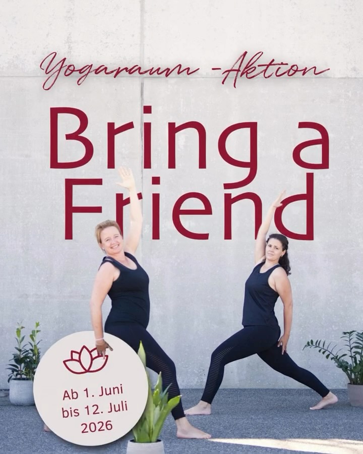 👯♀️ Share the Yoga Love: Unsere Bring a Friend-Wochen! 🧘♀️✨
Yoga ist Verbindung – und gemeinsam macht das Ausrollen der Matte gleich doppelt so viel Freude! ✨
🧘♀️Hast du diese eine Freundin oder den einen Kollegen, der schon ewig sagt: „Ich müsste auch mal mit Yoga anfangen...“? Dann haben wir jetzt den perfekten Schubs für alle Lieblingsmenschen!
😍Vom 1. Juni bis 12. Juli 2026 starten wir im Yogaraum unsere Bring a Friend-Wochen. Und wir meinen es ernst mit dem Kennenlernen:
🎁 Das Geschenk: Alle NeukundInnen können in diesem Zeitraum unser offenes Stundenangebot ganze 6 Mal (!) komplett kostenlos ausprobieren.
🙏Egal ob kraftvolles Anusara Yoga, entspannendes Yin Yoga oder stabilisierendes Pilates – sechs Wochen lang kann ausgiebig geschnuppert, geschwitzt und entspannt werden. Die perfekte Chance, unser Team kennenzulernen und die eigene Wohlfühl-Routine zu finden. 🌿
👉So funktioniert’s:
▶Flüstere deinem „Friend“ die News ins Ohr (oder schick ihm direkt diesen Post!).
▶Ab dem 1. Juni gemeinsam im Studio vorbeikommen.
▶Die Energie der Gemeinschaft genießen.
🫶Lass uns zusammen wachsen und die Freude an der Bewegung teilen. Wir können es kaum erwarten, viele neue Gesichter in unserer Community zu begrüßen! 🙏
👉 Alle Infos zur Anmeldung findet ihr über den Link in unserer Bio.
👯♂️Wer ist dein Yoga-Buddy? Markiere ihn oder sie direkt in den Kommentaren! 👇
#YogaraumRavensburg #BringAFriend #YogaCommunity #YogaRavensburg #SharingIsCaring #Neuanfang #YogaSchnuppern #RavensburgCity #GemeinsamWachsen