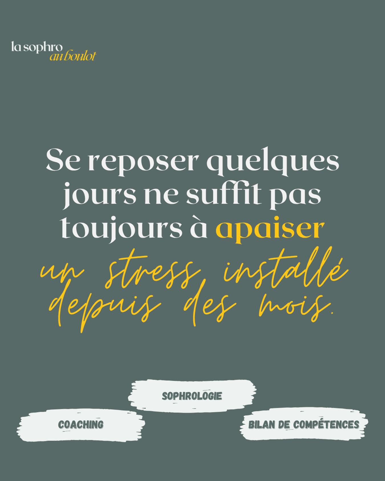 Pourquoi ton stress revient toujours… même après un long week-end ?
Tu as ralenti pendant 3 jours…
et pourtant, dès la reprise, la pression revient.
Parce qu’un week-end aide à récupérer,
mais ne change pas toujours ce qui crée le stress au quotidien :
charge mentale, pression, difficulté à déconnecter…
✨ Quelques petits réflexes peuvent déjà aider :
• reprendre avec 2-3 priorités max
• garder un vrai moment pour toi
• identifier ce qui t’épuise vraiment
Et parfois, il faut aller plus loin pour retrouver un équilibre durable 💛
C’est ce que je propose dans mes accompagnements en sophrologie et coaching : des outils concrets pour mieux gérer ton stress au quotidien.
👇Et toi, cette reprise après le week-end prolongé : facile ou compliquée ?
—
🙋🏼♀️ Hello, moi c’est Constance, je suis animée par l’envie de favoriser le « mieux-être » dans les environnements professionnels.
✨J’accompagne les professionnels à mieux gérer leurs émotions, leur stress et leurs transitions, pour retrouver plus d’équilibre et d’harmonie dans leur quotidien professionnel.
.
.
.
#coaching #intelligenceemotionnelle #sophrologie #bilandecompetences #bienetreautravail