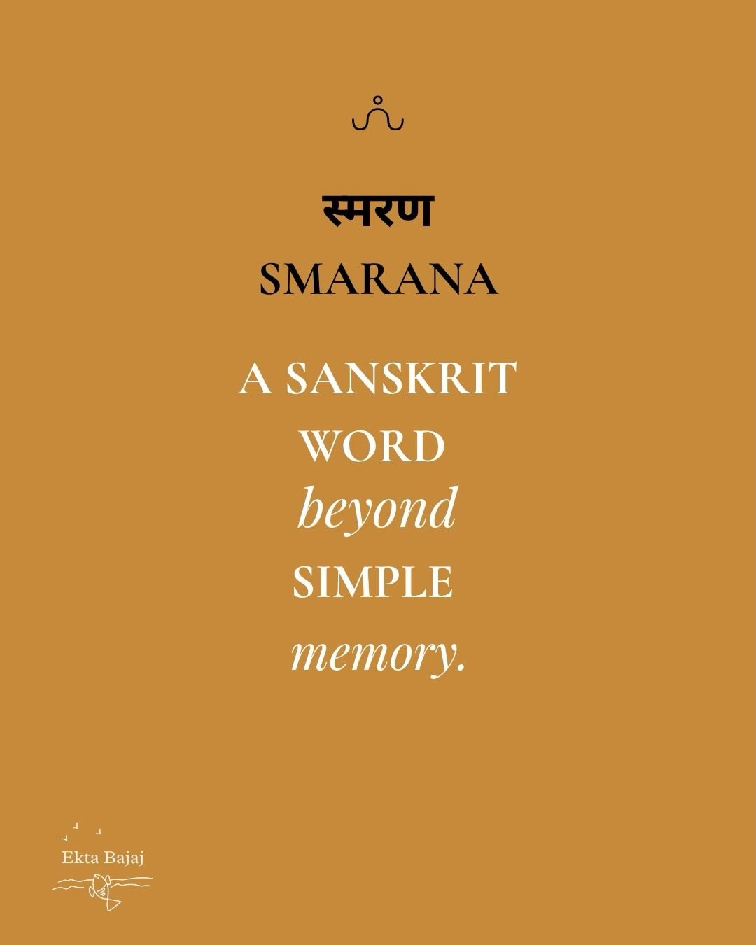 Smarana (स्मरण)
A Sanskrit word often translated simply as “memory” or “remembrance” but its meaning feels far deeper than that.
In many philosophical traditions, Smarana is not only about recalling information but also about remembering something essential. It could be a truth, a feeling, a part of ourselves we may have forgotten in the noise of everyday life.
Perhaps this is why certain stories stay with us long after they end, because they awaken something we already knew quietly within ourselves.
#SanskritWords
#CulturalStorytelling
#CulturalMemory
#LiteraryVoices
#StoriesMatter