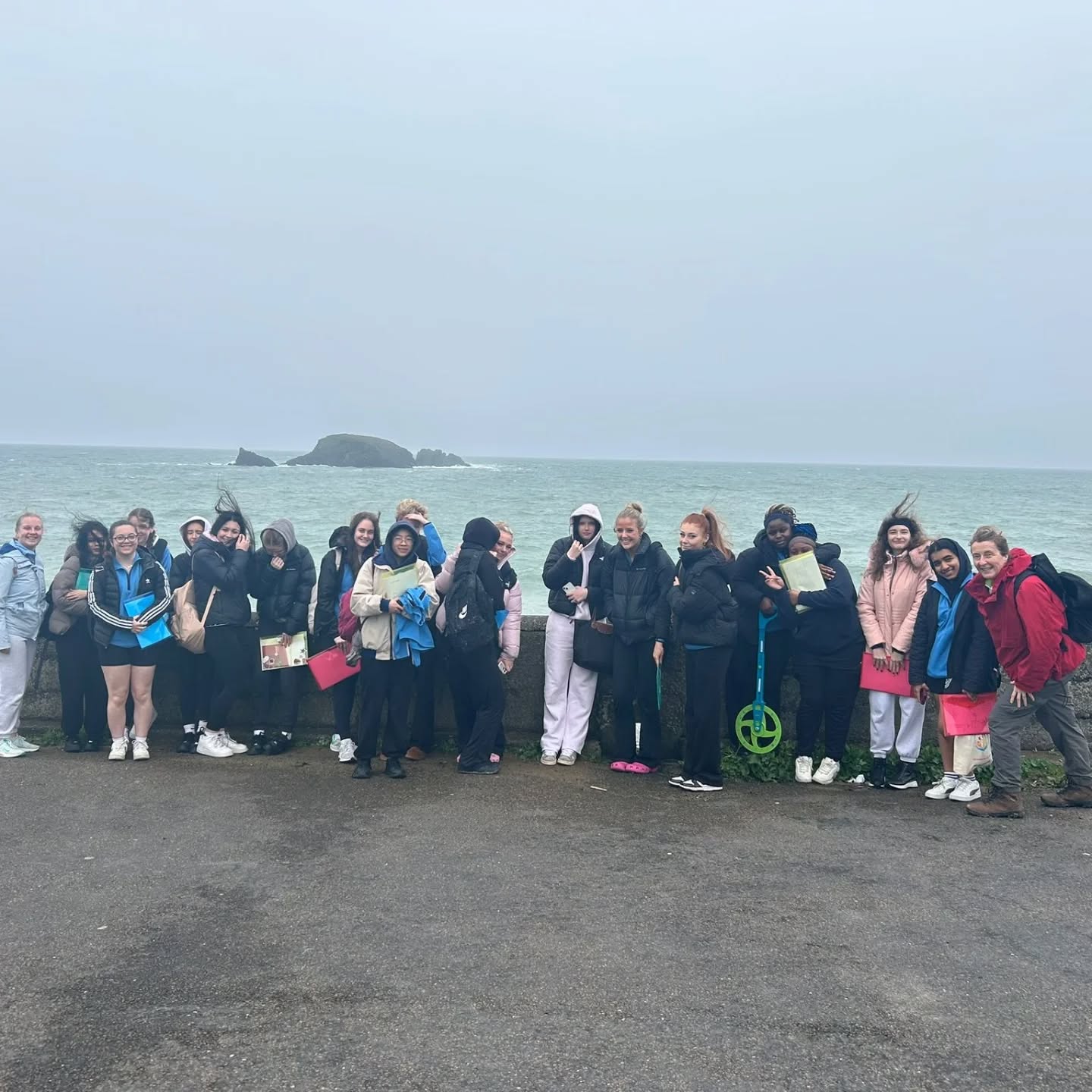 Geography Investigation 2026 🌊🏖️
5th year geography students, Ms Dunphy and Ms Power enjoyed a great day on Tramore beach. The cloudy day didn’t dampen our spirits ☀️
