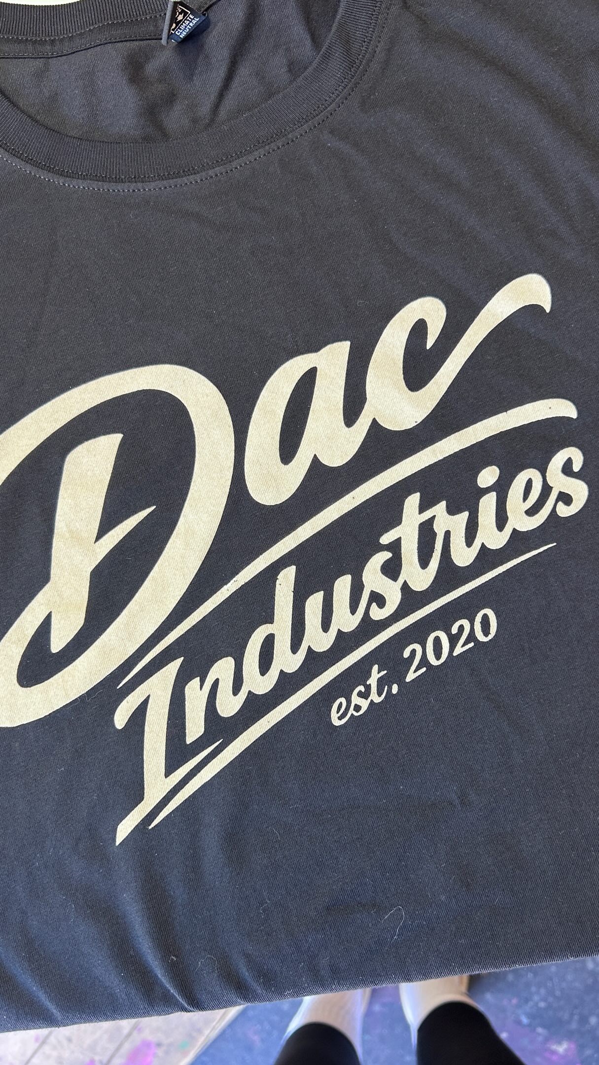 Tees printed for @dan.a.chambers YouTube channel. Go check out his latest van build ✌️
————
Earth positive eco-friendly tees printed with water based ink for sustainability.