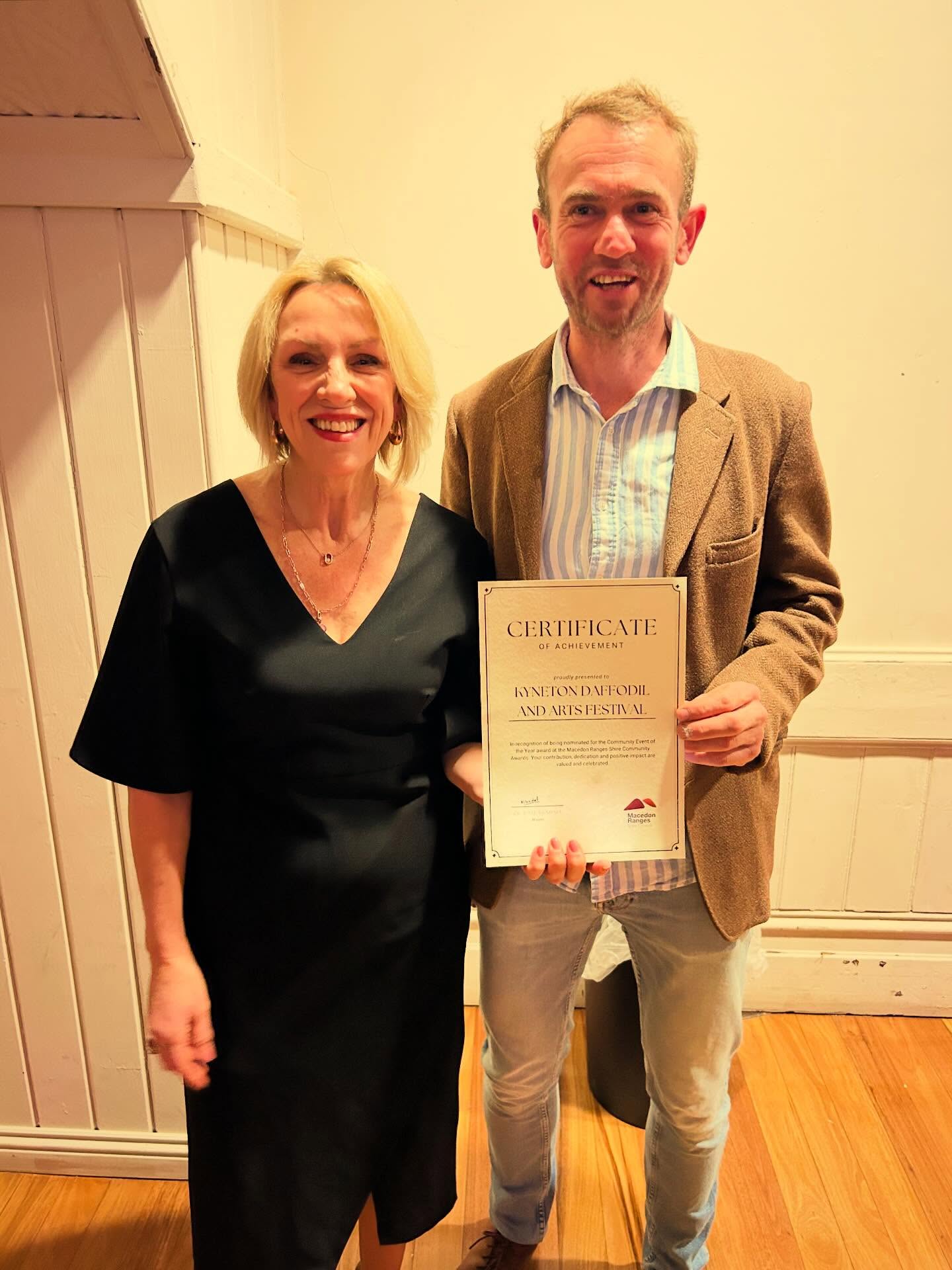An honour to be nominated and runner up for @macedonrangessc ‘Community Event of the Year’ . If you didn’t already know, Kyneton daffodil and Arts Festival is 💯 volunteer run, but we are driven by our beautiful Kyneton community
#kdaf #overdressed