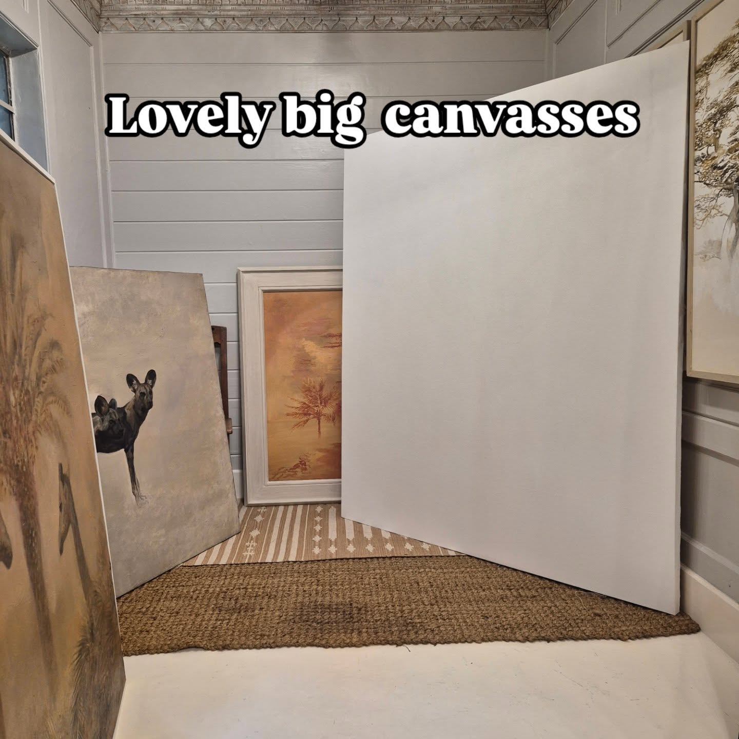 Lining up a series of extra large canvasses - the biggie is 69"x60. Can't wait to start! #oiloncanvas #artforsale #artgallery #artcollector