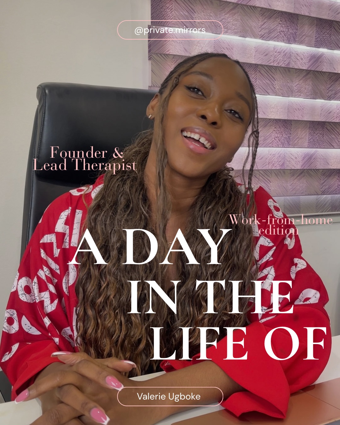Have you ever wondered what a work-from-home day looks like for the Founder and Lead Therapist at Private Mirrors?
From client sessions to meetings, and the quiet moments in between… here’s a little glimpse.
Which part of the day surprised you the most?
#privatemirrors