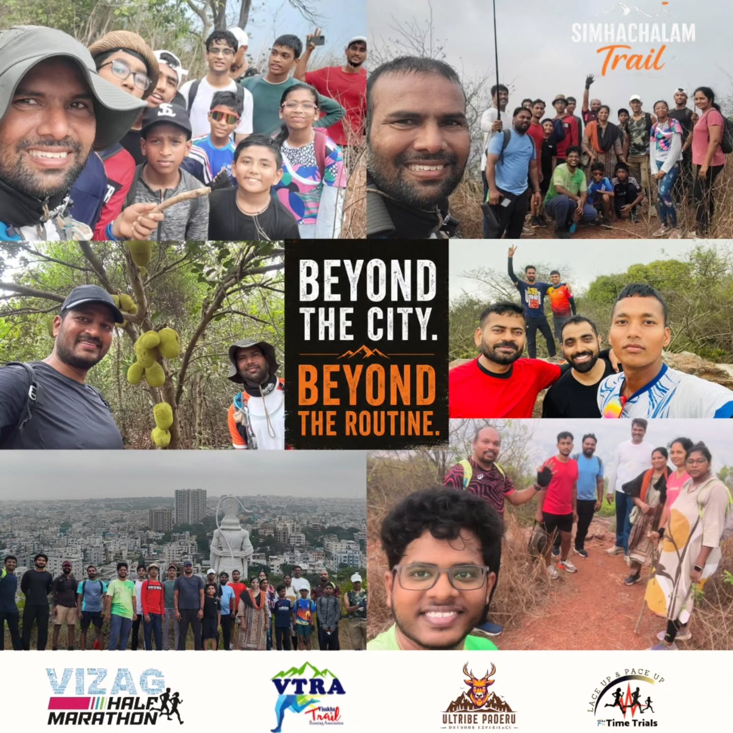 ๐ฟ๐โโ๏ธ Sunday Runday โ Simhachalam Trail Training ๐โโ๏ธ๐ฟ
An unforgettable trail morning with an amazing tribe of runners! ๐โจ
25+ enthusiastic runners joined us for a challenging and refreshing trail training session through the scenic Simhachalam hills. From rugged climbs to off-trail adventures, every step reminded us why we love the outdoors. ๐ช๐ฟ
This training session was conducted as part of the Vizag Half Marathon & Ultribe Paderu training initiative.
Special thanks to Sriram and Bharadwaj of VTRA for leading the session and guiding the runners through the wilderness with great energy and motivation. ๐๐ฅ
Together, we pushed limits, explored new paths, and went truly Beyond the City. Beyond the Routine. ๐๏ธ
๐ Simhachalam Trails, Vizag
๐ฅ 25 Runners
๐ 10 KM Trail Run
๐ค Organized with VTRA, Vizag Half Marathon & Ultribe Paderu
#SundayRunday #VizagHalfMarathon #UltribePaderu #VTRA #trailrunning