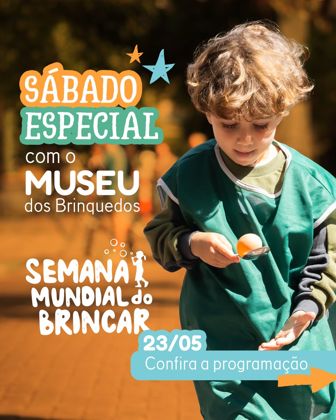 Um sábado brincante muito especial da programação da Semana Mundial do Brincar com o MuBrinc!
Vai ter curto-circuito no Parque Municipal com atividades muito divertidas e depois um esquenta pra copa com troca de figurinhas aqui no Museu! 🧸🌳⚽
Esperamos por você e sua família para um dia de encontros e muita brincadeira!
O Museu dos Brinquedos conta com o patrocínio da Cemig, por meio da Lei Estadual de Incentivo à Cultura de Minas Gerais, e com o apoio do Instituto Unimed-BH e do Instituto Marina e Flávio Guimarães – Grupo BMG, por meio da Lei Federal de Incentivo à Cultura, no projeto “2026 – Manutenção do Museu dos Brinquedos” (Pronac 254697); além das empresas Marcelo Guimarães Advogados e Associados e Decta Contabilidade. Realização: Governo de Minas Gerais – Aqui o TREM prospera, Ministério da Cultura e Governo Federal – União e Reconstrução.
#MuseudosBrinquedos #SabadoBrincante #Programacao #SemanaMundialDoBrincar2026 #BeloHorizonte @institutounimedbh @grupobmg.oficial @institutomfg_ @circuitoliberdade @prefeiturabh @culturaeturismomg
