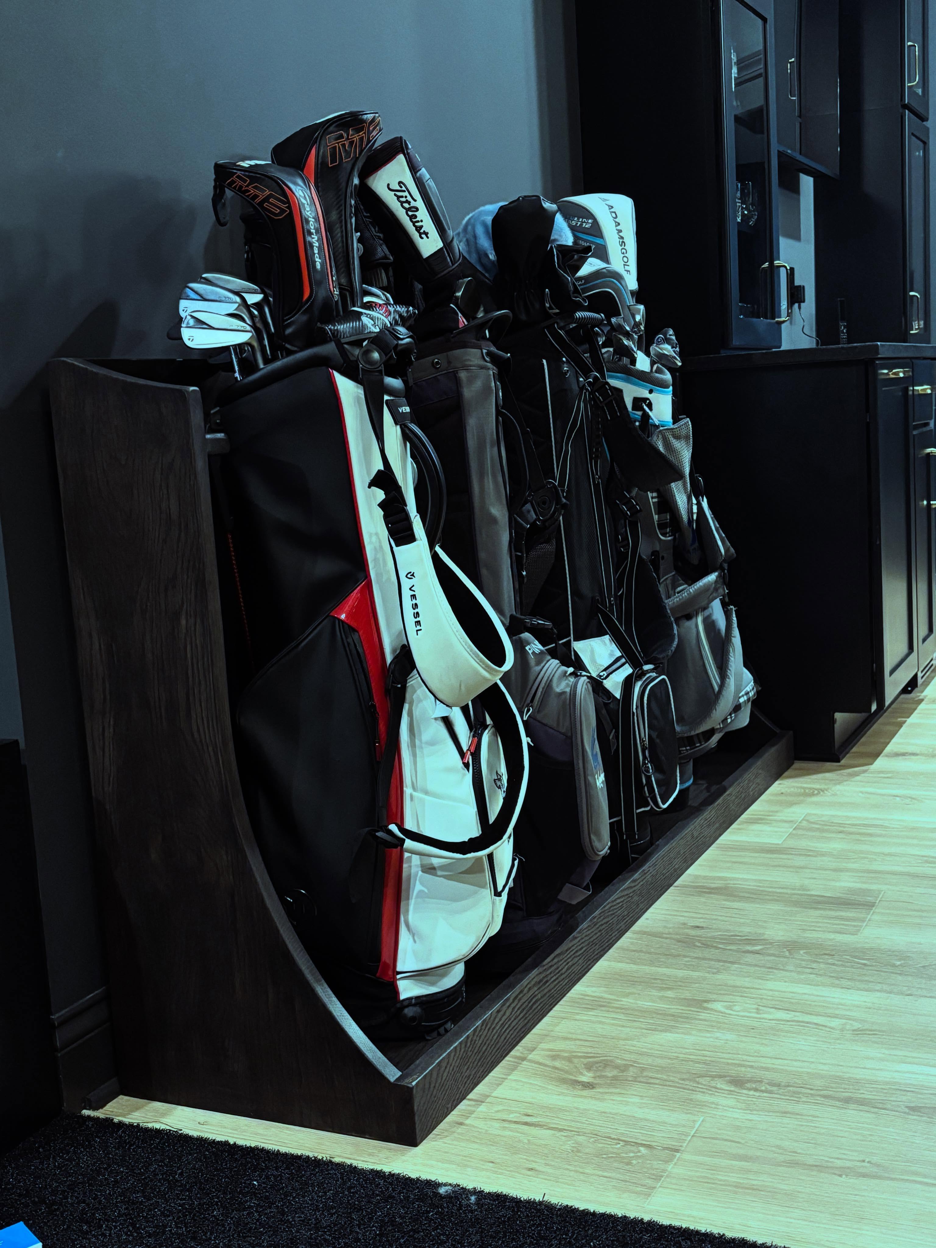 If you’re going to put a golf simulator in your new home, you’ll need a custom bag rack.
#woodworking #golf #imake