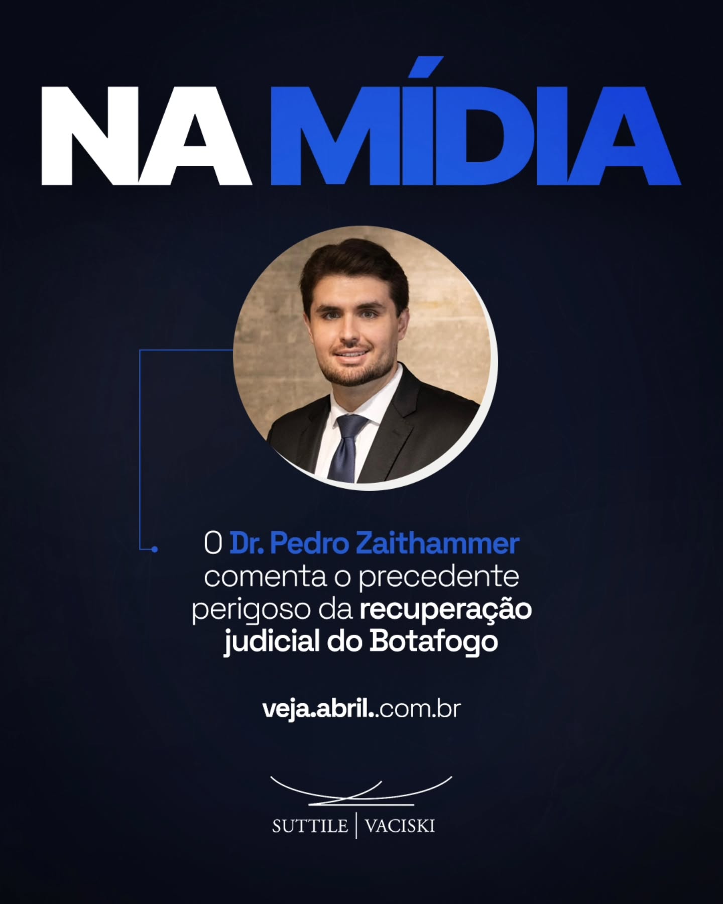NA MÍDIA
A Veja destacou a análise de Pedro Henrique Zaithammer, da SV Advogados, sobre os impactos jurídicos do pedido de recuperação judicial do Botafogo e os riscos para os direitos dos atletas profissionais.
Na matéria, Pedro alerta para o precedente perigoso de impedir a rescisão contratual mesmo em casos de atraso salarial, tema que pode impactar diretamente a segurança jurídica no futebol brasileiro.
Confira a reportagem completa no Radar Econômico da Veja.
#NaMidia #DireitoDesportivo #Futebol #SAF #RecuperacaoJudicial