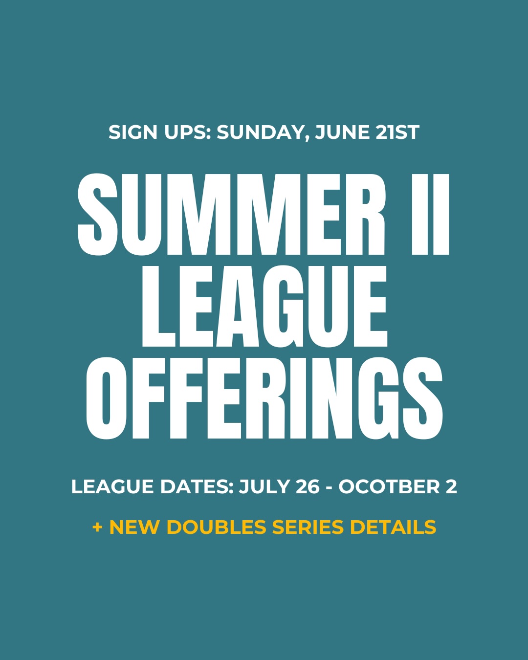 Summer at Bill’s is STACKED, and the sand is calling your name!
Our 𝗡𝗘𝗪 𝗗𝗼𝘂𝗯𝗹𝗲𝘀 𝗦𝗲𝗿𝗶𝗲𝘀 is the one to watch: play the days you want, partner with anyone, and your points follow YOU up the leaderboard all summer long.
Swipe for details 👉 Adult doubles series (Starts May 31st) + High School double series (Starts June 1st) 👀 NOW OPEN for registration
No squad? Roll up to our FREE volleyball social on June 6th
Link in bio to lock in your spots. Share this with whoever you’re recruiting! 📲
#CaptnBills #WilmingtonNC #BeachVolleyball #SummerLeague #VolleyballPlayer