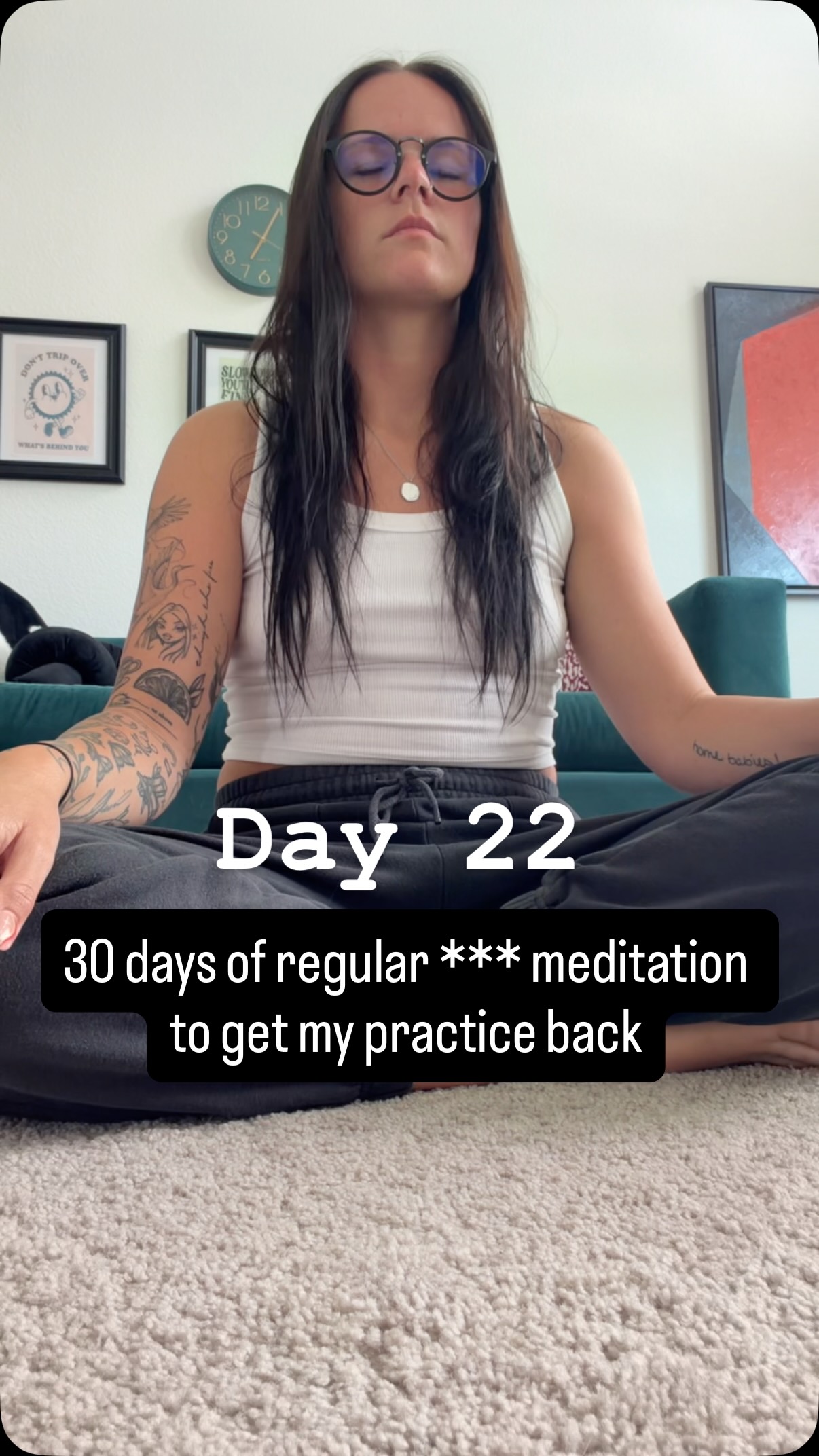 Day 22 of doin regular ass meditation everyday for 30 days to get my practice back and some semblance of mental peaceeee
Key insights:
1. Why is fitting this into my routine SO HARD
2. Taco Bell f*cks
3. Breathwork f*cks
💅