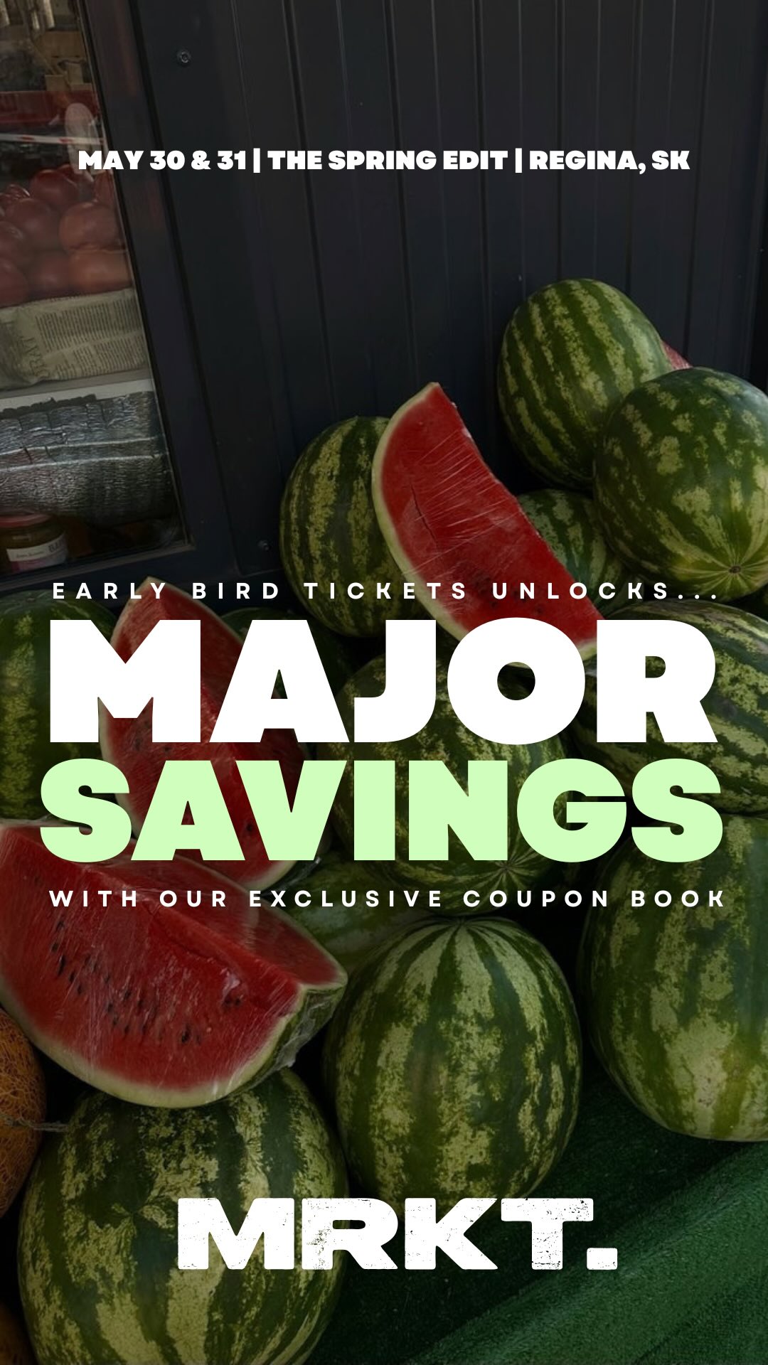 When you purchase your ticket ahead of time online, you’ll also get access to our exclusive vendor coupon book filled with deals, discounts & offers from amazing local businesses!🤍
Shop local and save all weekend long while exploring 130+ booths from vendors across Canada 💐
📍 The Callie Club, Regina
📅 May 30th & 31st
Get your tickets now at mrktmarkets.com🎟️✨