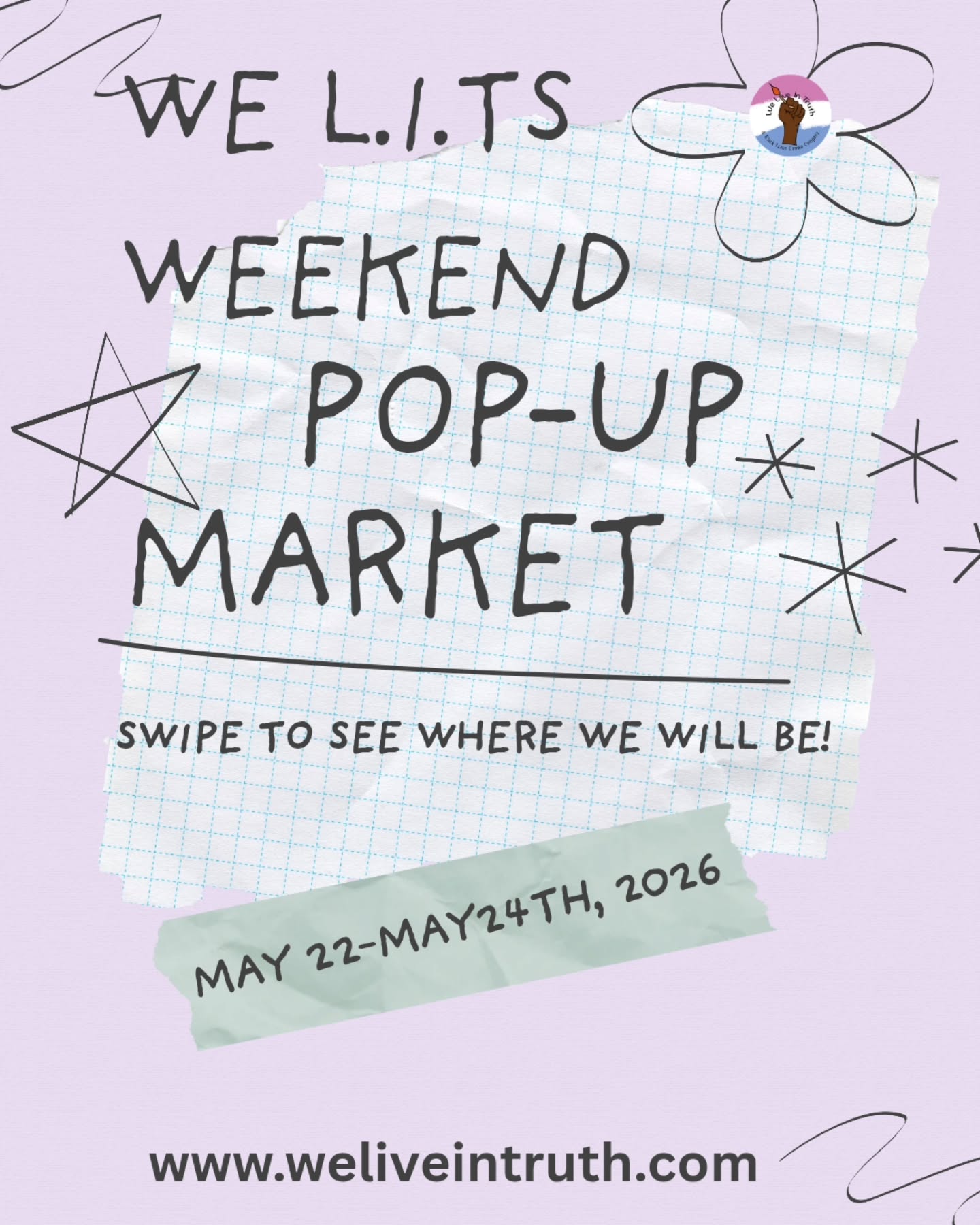 What is WE LIT getting into this weekend?
Want to stop by? Or need something to do this week?
We are excited to say we will be attending ARTSCAPE 2026 and SOWEBO festival this weekend!
We hope to see you there!