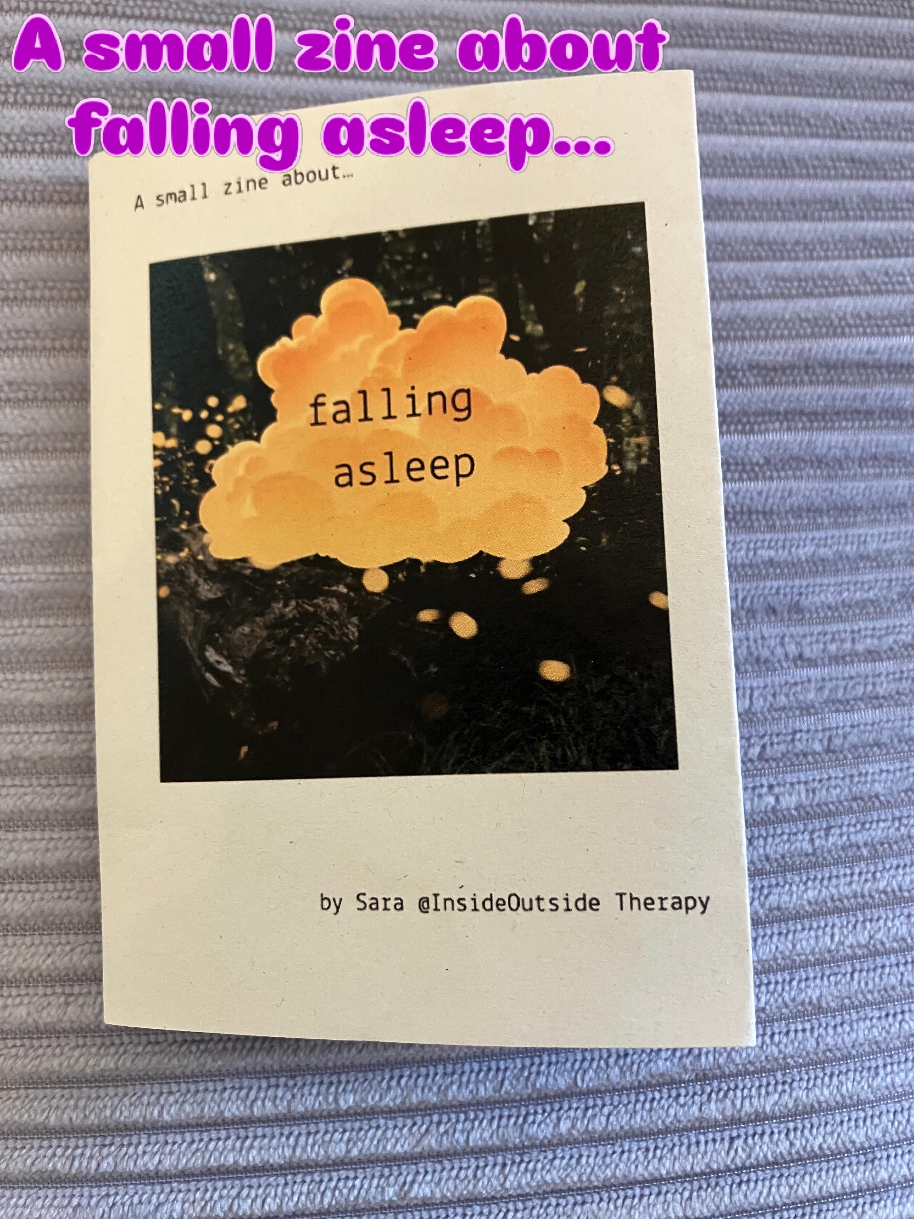Dream time #fallingasleep #zine #insideoutsidetherapy #creativetherapy #playtherapy