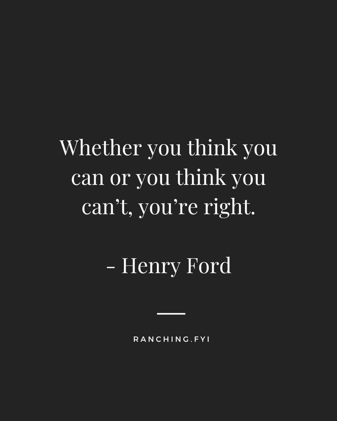 “Whether you think you can or you think you can’t—you’re right.”
Most ranch decisions aren’t limited by resources. They’re limited by belief.
“I can’t sell those.”
“I can’t try that.”
“I’ve always done it this way.”
And just like that—the decision is already made.
But the operators who move ahead? They question that first thought. They test it. They run the numbers anyway.
Because confidence doesn’t come before action.
It comes *after* you prove something works.
Where have you already decided “you can’t”… without testing it first? Drop it below 👇
Follow @Ranching.FYI if you’re ready to challenge your thinking and start making decisions that actually move your ranch forward.
#ranchingfyi #sim2win #mindset #decisionmaking #ranchingbusiness
