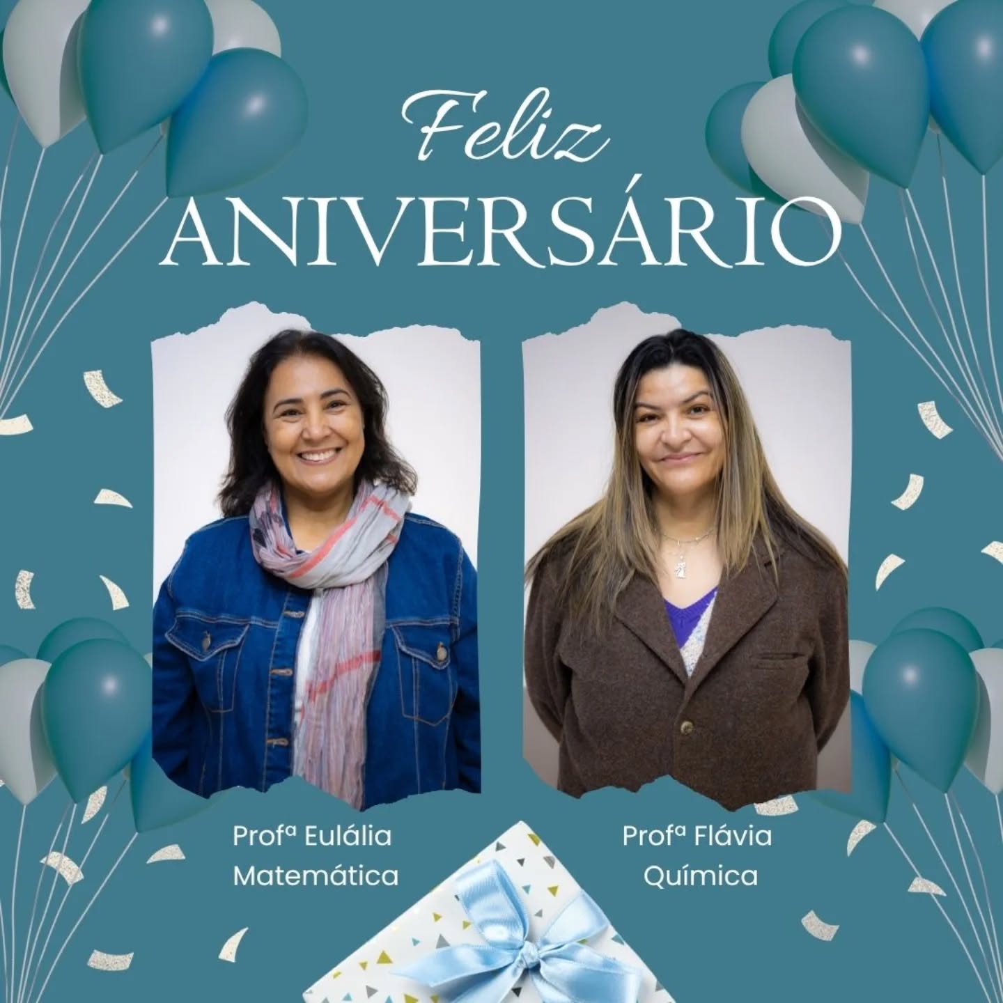 Hoje é dia de celebrar pessoas especiais que fazem parte da nossa história! 🎉💙
Parabenizamos com muito carinho as professoras Eulália e Flávia por mais um ano de vida. Que este novo ciclo seja repleto de saúde, felicidade, paz e muitas conquistas.
Agradecemos por toda dedicação, carinho e compromisso com a educação de nossos alunos. Vocês fazem a diferença todos os dias! ✨📚
Feliz aniversário! Que Deus continue abençoando grandemente suas vidas.