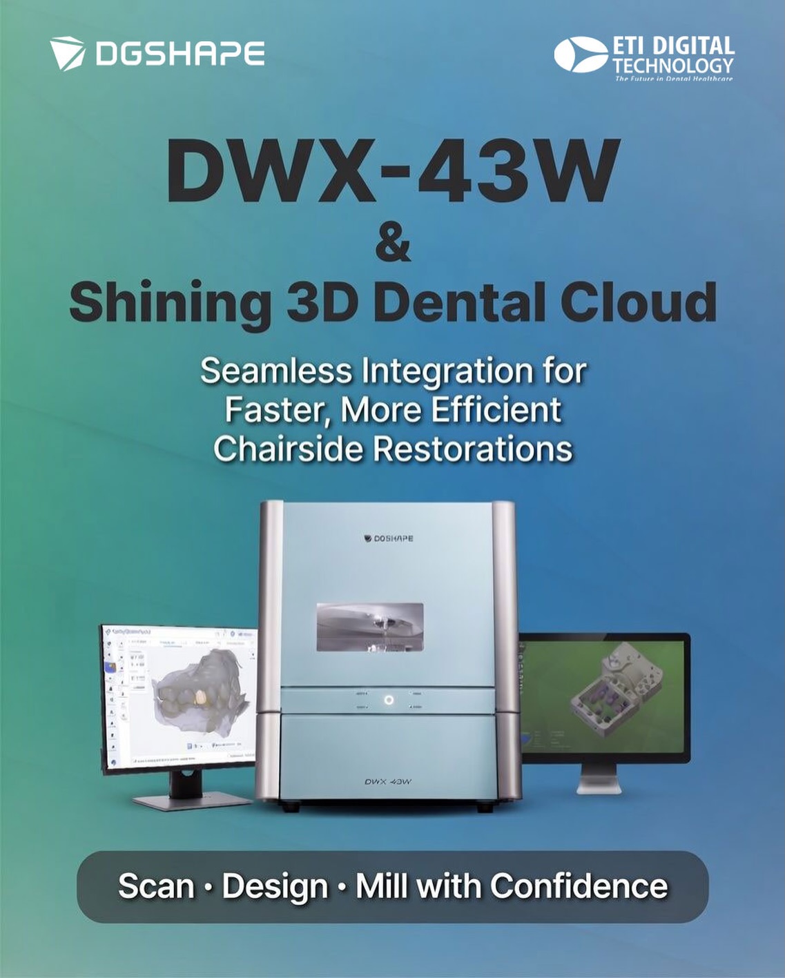 Digital chairside workflows are evolving — and seamless integration is leading the way. 💡
From Scan ➡️ Design ➡️ Mill, confidence in your workflow matters.
Roland DGA’s DGSHAPE DWX-43W now integrates seamlessly with SHINING 3D DENTAL Cloud, delivering a more connected digital ecosystem built to simplify the journey from scan to final restoration.
By combining the trusted precision of the DWX-43W with the flexibility of SHINING 3D’s digital platform, dental professionals can enhance efficiency, streamline production, and deliver high-quality restorations with confidence.
✅ Connected digital workflow integration
✅ Faster, more efficient chairside production
✅ Precision milling with the DWX-43W
✅ Built for today’s modern restorative workflows
Learn more: https://www.etidigitaltechnology.com/dwx-43w
#RolandDGA #DGSHAPEDental #DWX43W #DigitalDentistry #ETIDigitalTechnology