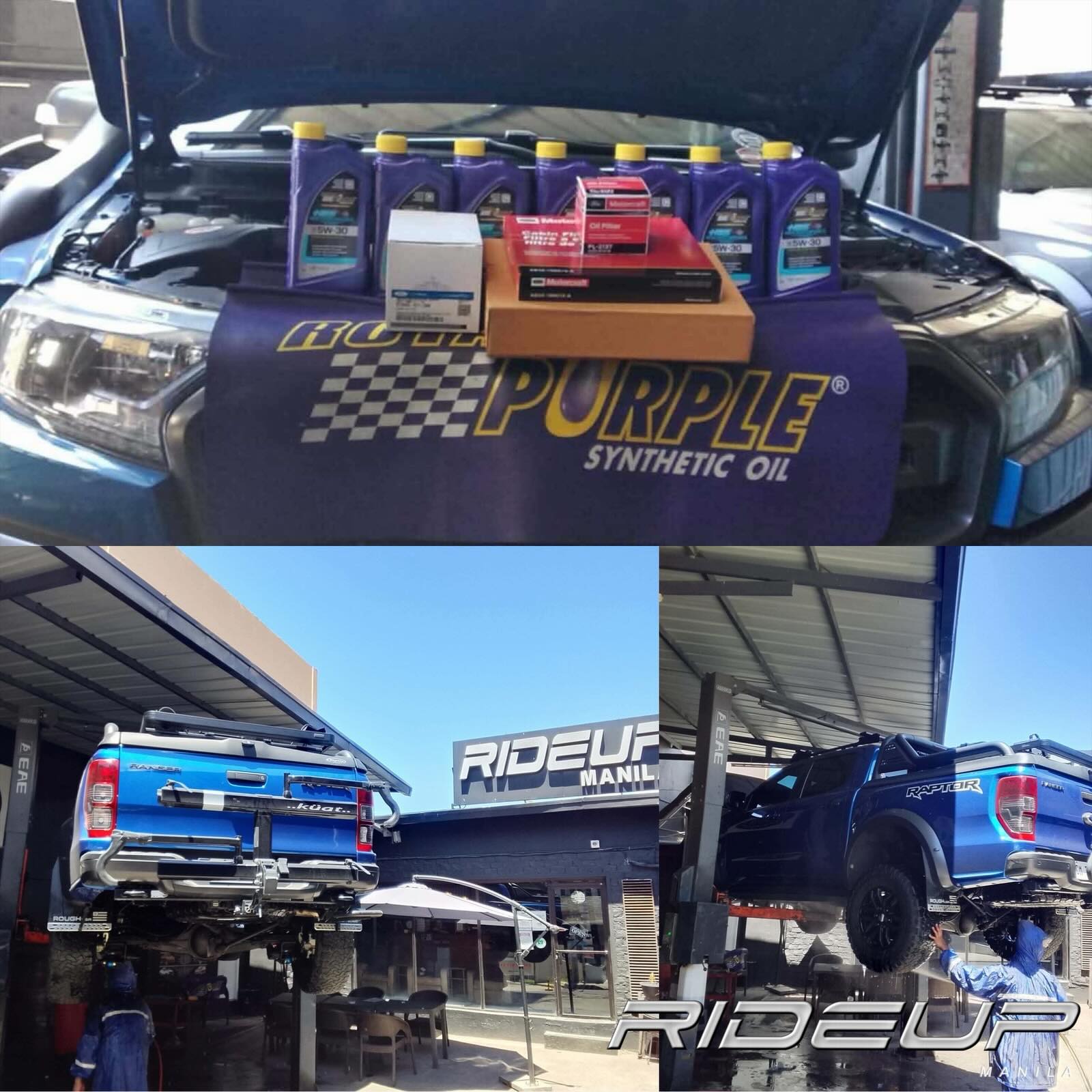 Ford Raptor
🔧 RIDEUP Royal Purple🇺🇸 PMS Pro
☑️ 5W-30 Royal Purple🇺🇸 High Performance Street Motor oil
☑️ FoMoCo oil filter
☑️ FoMoCo air filter
☑️ FoMoCo fuel filter
☑️ FoMoCo aircon / cabin filter
☑️ top up Trofeo coolant
☑️ Brake cleaning
☑️ Bolt tightening and adjusment
☑️ Tire rotation
☑️ Brake pad thread check
☑️ Brake fluid check
☑️ Battery health check
☑️ Tire tread check
☑️ 25-point preventive maintenance and safety inspection
☑️ Free premium carwash
☑️ Free zerobac
☑️ Free premium underwash
RIDEUP MANILA
108 President's Avenue BF Homes, Paranaque
09178880947
0276161888
www.rideupmanila.ph
Waze: RIDEUP MANILA BF Paranaque
Operating hours: 6AM to 9PM - Mondays to Sundays
#FordRaptor #RUM #RideUpManila #rideuproyalpurplepmspro #gettingahead