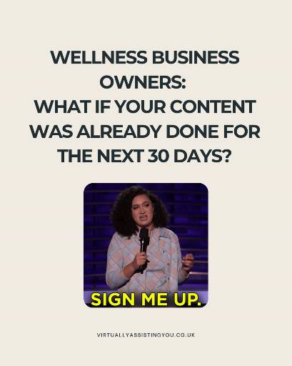 For the wellness business owners in my world who...
- Know they should be more visible online, but can't find the time or headspace
- Want their social media to actually bring in enquiries, not just likes
- Are tired of starting from scratch every single week
I've built something for you ๐๐ผ
It's not a course.
It's not a template.
It's 30 days of done-for-you, on-brand content...built entirely from the expertise already inside your business.
And it's launching this week!
If this sounds like something you've been waiting for you'll want to keep an eye on your inbox and this page ๐
Comment CURIOUS below and I'll make sure you're the first to know when it's available โ๐ผ