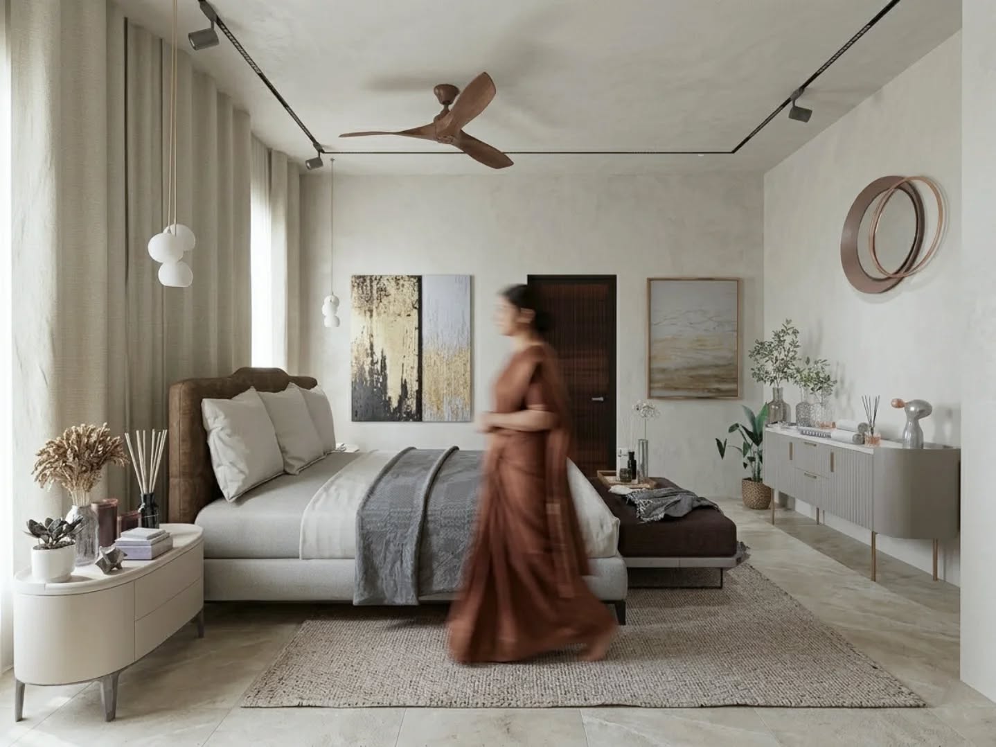 A Master Bedroom Designed For The Senses | Modern Royale
This master suite started with long, heart-to-heart conversations with our clients. We came to a conclusion: we wanted to craft something deeply personal—an intimate sanctuary entirely detached from the rush of the outside world, rather than a sterile, hotel-style room where you simply sleep and leave.
Think #japandi minimalism meets #warmluxury . It’s a space defined by organic textures, raw linen, and a palette of warm neutrals that catch the natural daylight just right.
This project has been a wonderful collaboration from start to finish. Working hand-in-hand with clients who truly trust our vision is incredibly joyful, and the result is absolutely fruitful.
#masterbedroomdesign #quietluxurystyle #clientcollaboration