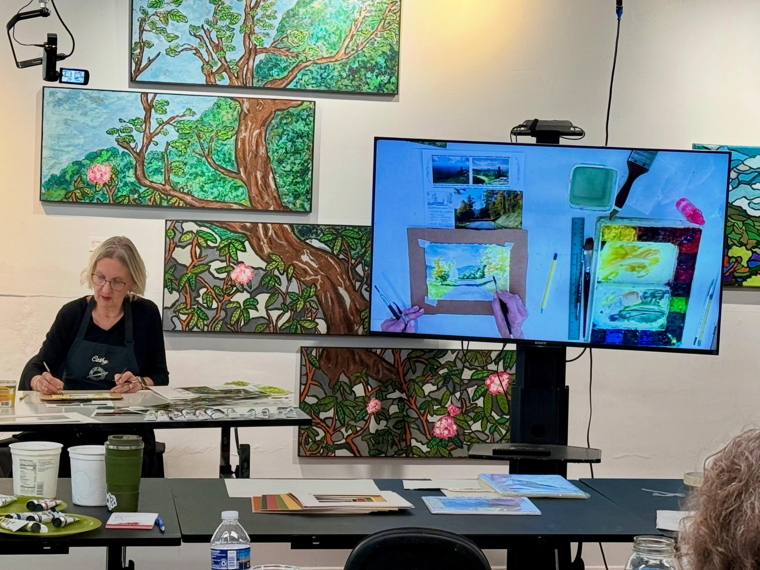 Thank you @cathyfutral for an amazing Watercolor Mini Workshop!
#watercolor #watercolorworkshop #westjeffersonnc