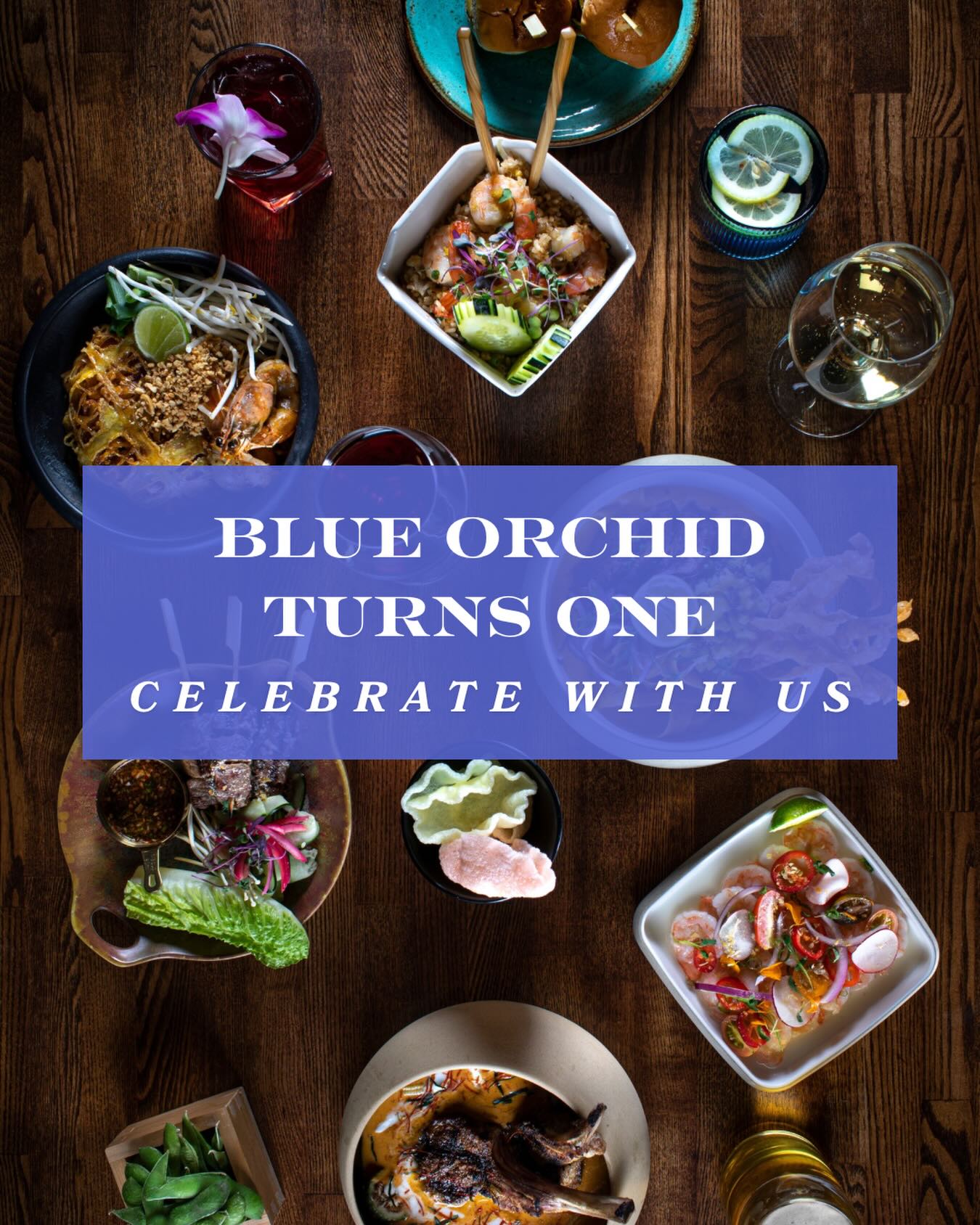 One year of serving your favorites!
It’s been an incredible first year at Blue Orchid—built by your visits, your go-to dishes, and the moments you’ve shared with us along the way. We’re so grateful for this community and everything we’ve created together.
Come celebrate with us!