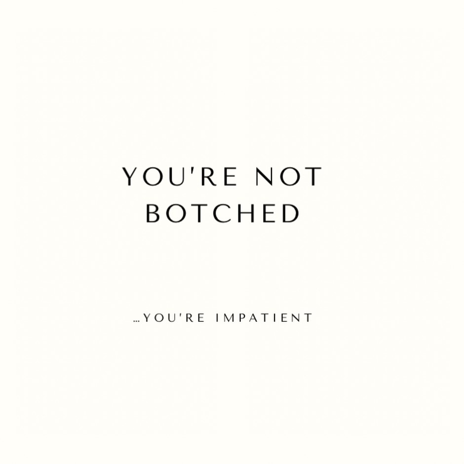 You’re not botched.
You’re impatient. 🤍
The first photo is baseline-> about 10 days after treatment
The second photo is baseline-> about 20 days after treatment
Aesthetic treatments take time.
Swelling settles. Tox kicks in. Filler softens. Skin treatments stimulate collagen for weeks to months.
Social media has patients looking in the mirror 12 hours later expecting a final result immediately.
Trust the process first.
I always tell my patients:
✨ Allow 2–3 weeks for tox to fully settle
✨ Allow 2–4 weeks for filler to soften and integrate
✨ Then reassess
And if a true adjustment is needed after appropriate healing time? That’s what follow-ups are for. We can make corrections, add balance, tweak movement, or build gradually.
Good aesthetic medicine is not panic injecting or overcorrecting too soon. It’s patience, assessment, and refinement over time.
Sometimes the best thing you can do for your results is simply… wait. 🤍