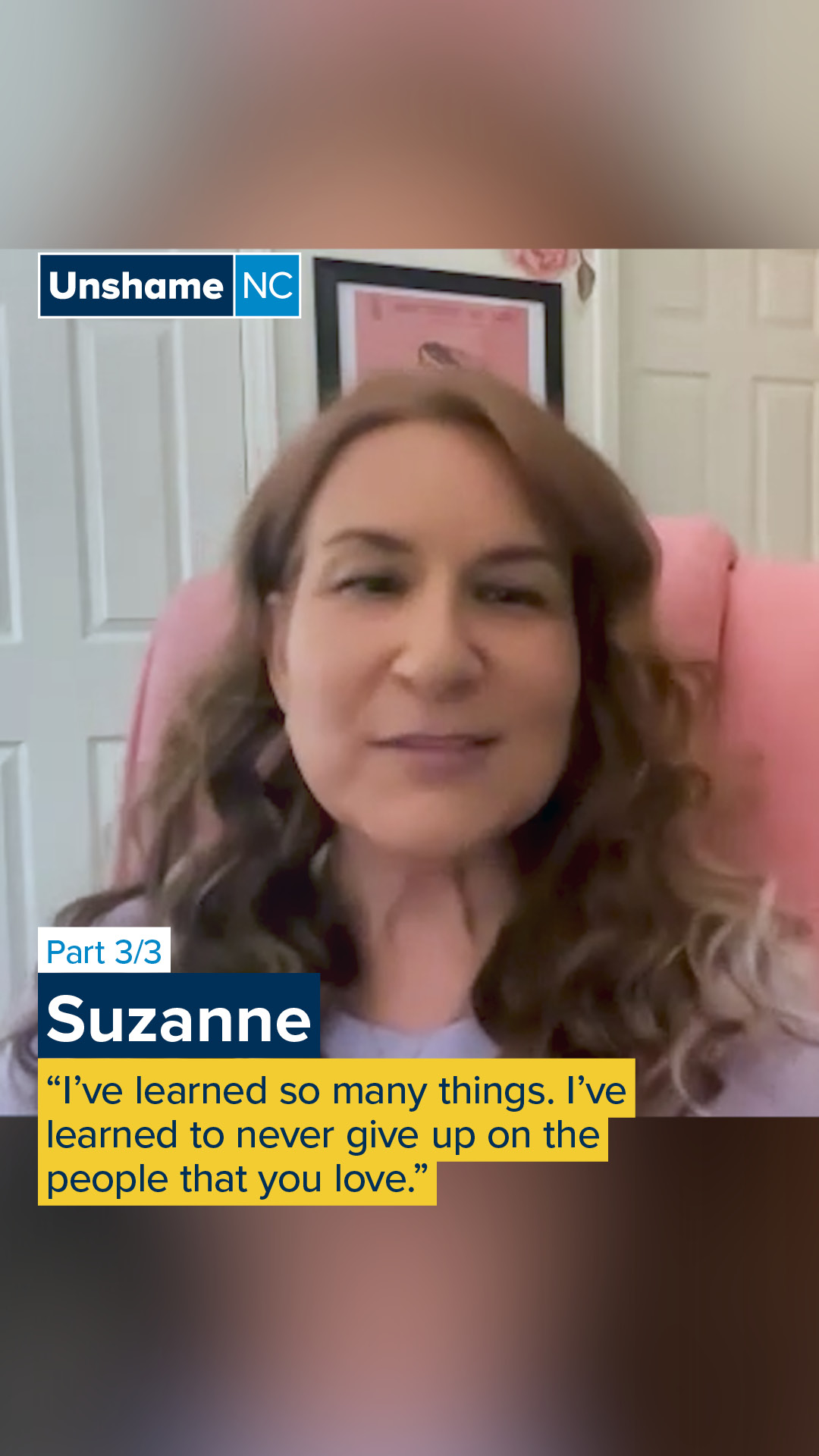 Suzanne understands how isolating it can feel to be the parent of a child with a substance use disorder, and so she wants other parents to know they are not alone. Suzanne hopes to be a source of support to families facing similar situations. She encourages parents to give themselves grace in difficult moments, and to know that it is possible to rebuild relationships with their children. Most of all, Suzanne wants everyone to remember that there is always a caring community ready to help 👥🤝.