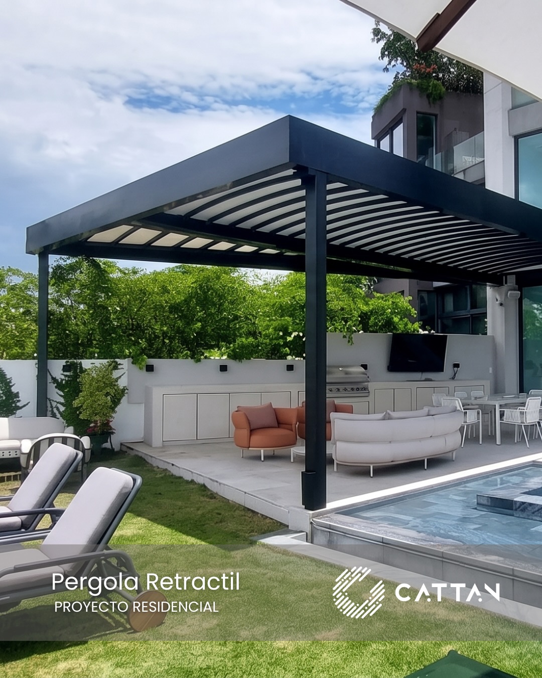 El exterior que siempre quisiste, ahora con tecnología de otro nivel. ✨
Nuestra Pérgola Retráctil Milán Verona cuenta con un sistema de membrana motorizada de control remoto — dándote el control total sobre la luz, la sombra y la lluvia, sin sacrificar ni un gramo de estilo.
Y cuando cae la noche, su iluminación integrada convierte tu terraza en el ambiente perfecto.
Fabricada e instalada a medida, se adapta perfectamente a la arquitectura de tu hogar para crear ese espacio outdoor que siempre imaginaste.
📩 Escríbenos y agenda tu asesoría.
#pergolas #pergola #pérgola #cattanpanama #industriascattan