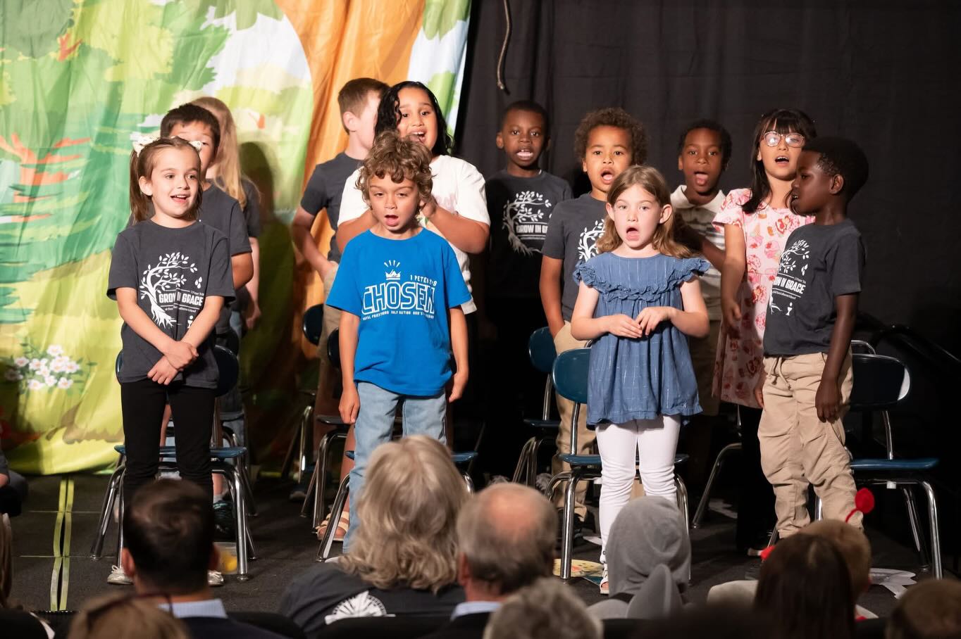The end of the school year was full of students using their God-given talents! Over the next few days, we’ll post pictures from the various plays and showcases we had the privilege of seeing. First up is our preschool/kindergarten music showcase and graduation. We are thankful to God for these little lambs and their energy! May Jesus watch over them and bless them all!
