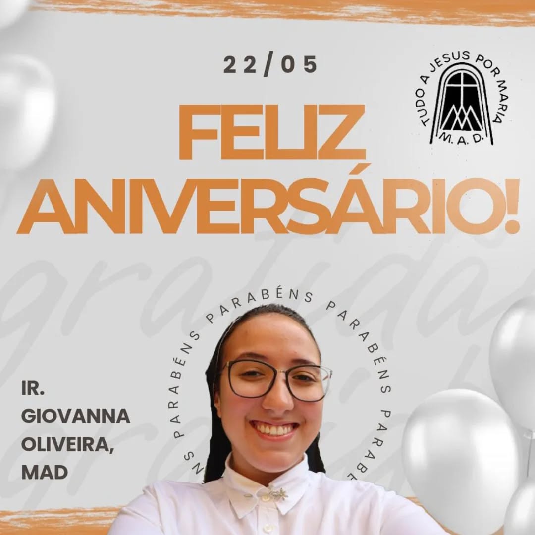 Hoje é dia de festa!⚘️
Celebramos o dom da vida da ir. Giovanna 🌹
Parabéns! que Deus o abençoe com saúde, paz e sabedoria;👏👏
#aniversariante #mensageira #amordivino #vocação #vocaçãograçaemissão coraçõesardentespésacaminho domdavida