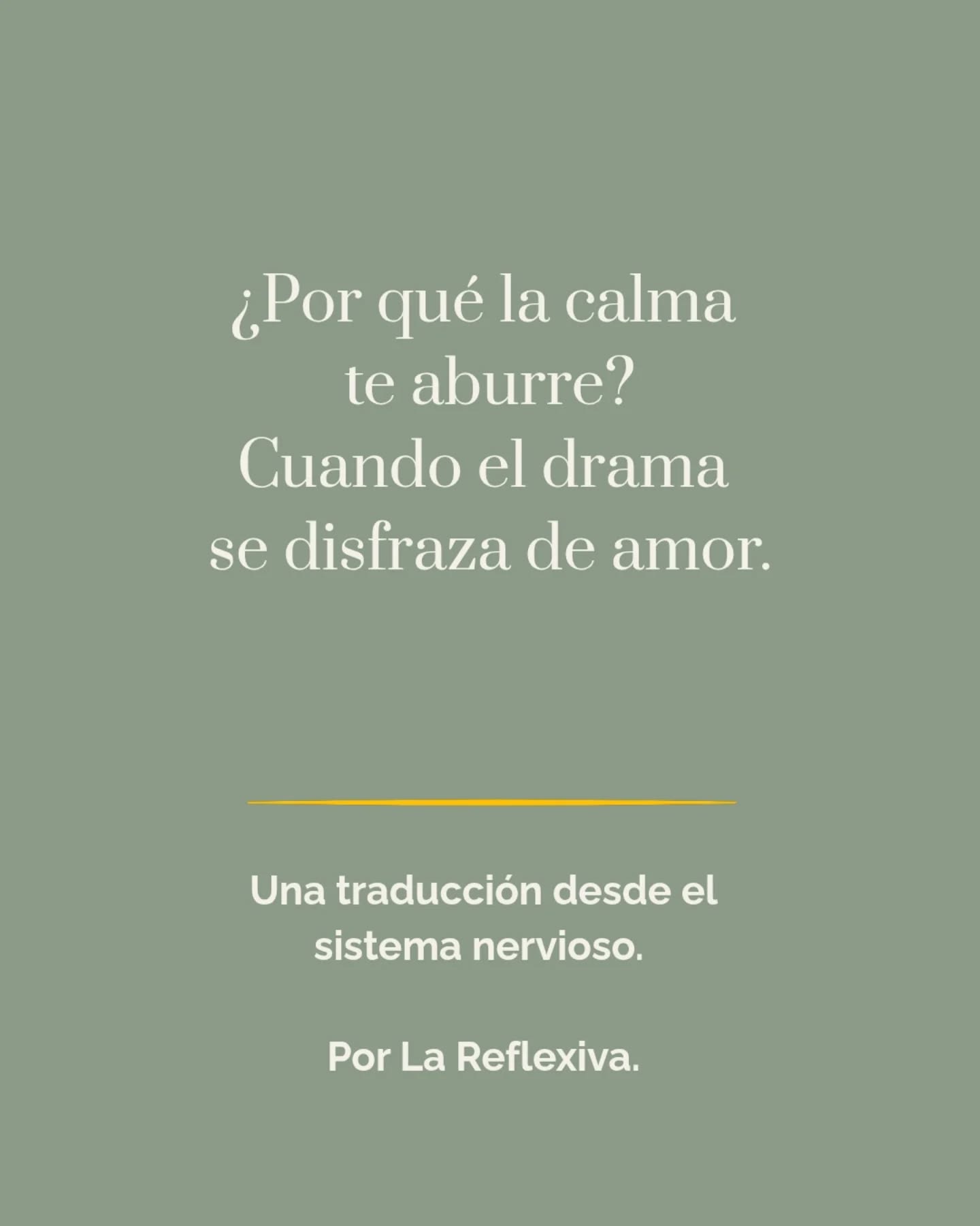 ¿Por qué la paz se siente aburrida cuando estás acostumbrada a la tormenta?
(Tal vez necesitabas leer esto hoy) (😉)
A veces pasamos años creyendo que somos "intensas" en el amor, cuando en realidad lo que tenemos es un sistema nervioso crónicamente habituado a la alerta. (🤺)
Si creciste asociando el afecto con la incertidumbre, la falta de respuesta o la validación intermitente, tu cuerpo aprendió una regla inconsciente y peligrosa: si no hay adrenalina, no es real. (😒)
Por eso, cuando aparece un vínculo "predecible", seguro y disponible, tu mente se apaga. Entonces ni lo registras. Lo etiquetas como "falta de química" o "aburrimiento", o que no es amor, pero la realidad es que el cortisol de tu cuerpo está sufriendo de abstinencia. (😵💫)
El amor sano no se siente como una montaña rusa; se siente como un lugar donde el cuerpo por fin puede descansar. Y tus proyectos florecer en paz (sí, todo está relacionado). (🧐)
Pero para poder recibirlo, primero hay que enseñarle a tu sistema nervioso que la calma no es sinónimo de peligro o abandono. Sino de una forma e habitarte necesaria para que una relación pueda echar raíces y crecer. (🥲)
Si te reconoces en este bucle y estás lista para desaprender los patrones familiares y vinculares que te mantienen corriendo detrás de amores intermitentes, te invito a dar el primer paso. (😍)
He diseñado Travesía, un programa grupal pensado para mujeres altamente funcionales que buscan recuperar su eje, su libertad y su claridad mental a la hora de relacionarse. (🛳💃🫶)
Para recibir el mapa completo de este viaje y conocer cómo trabajaremos juntas, comenta la palabra TRAVESÍA aquí abajo o por mensaje y te envío toda la información por privado.
Será un viaje de mucha suavidad y consciencia. Te lo prometo.
Te leo en los comentarios.