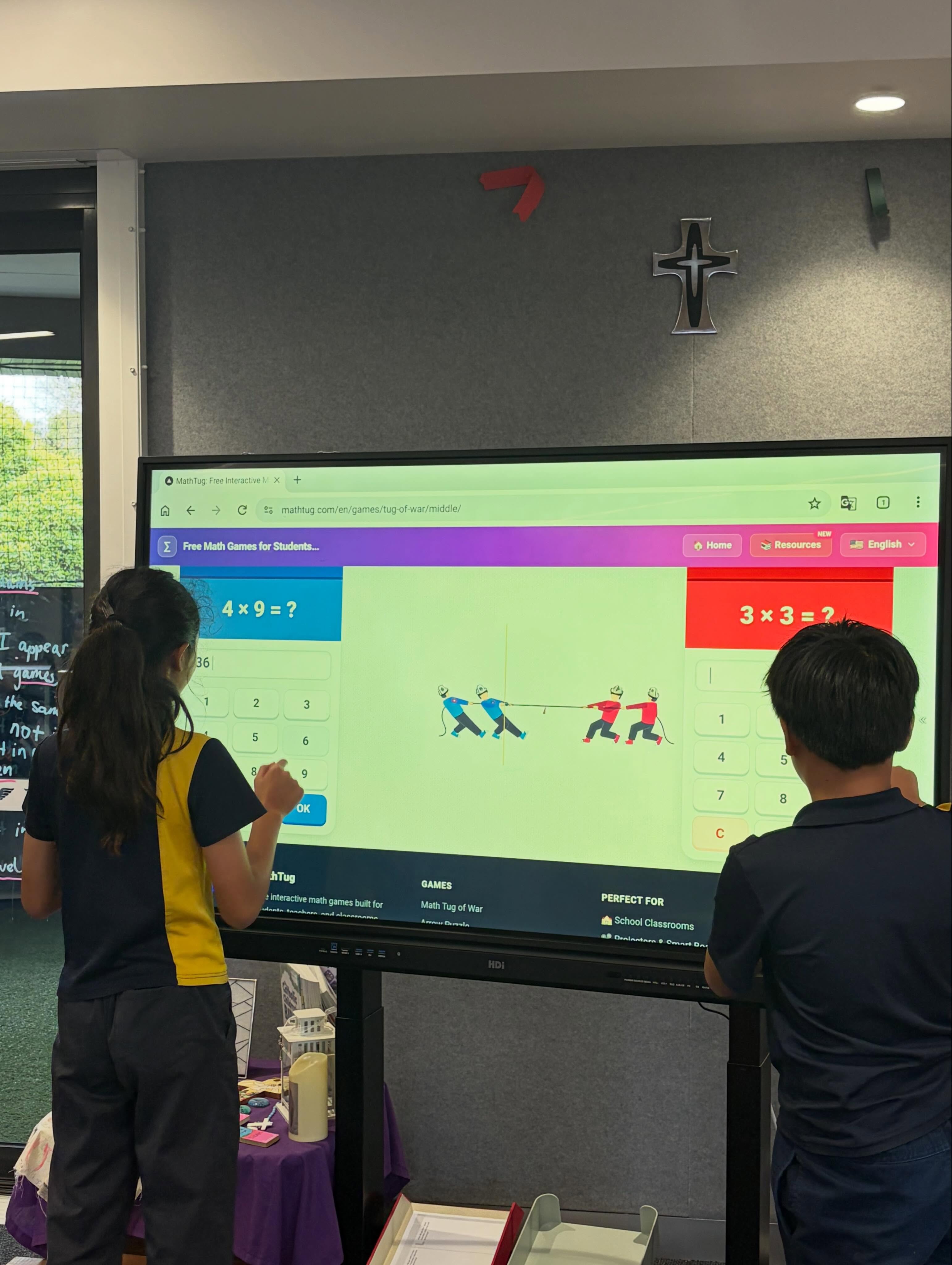 At St Michael’s Primary School we love to gamify our learning. Gamification plays an important role in student learning as it increases engagement, motivation and participation in the classroom. By incorporating games, challenges and teamwork into lessons, students are encouraged to take risks, persist through challenges and develop confidence in their abilities.
One way we have been doing this in Mathematics is through games such as Maths Tug, where students practise and reinforce their times table fluency in a fun, interactive and engaging environment.