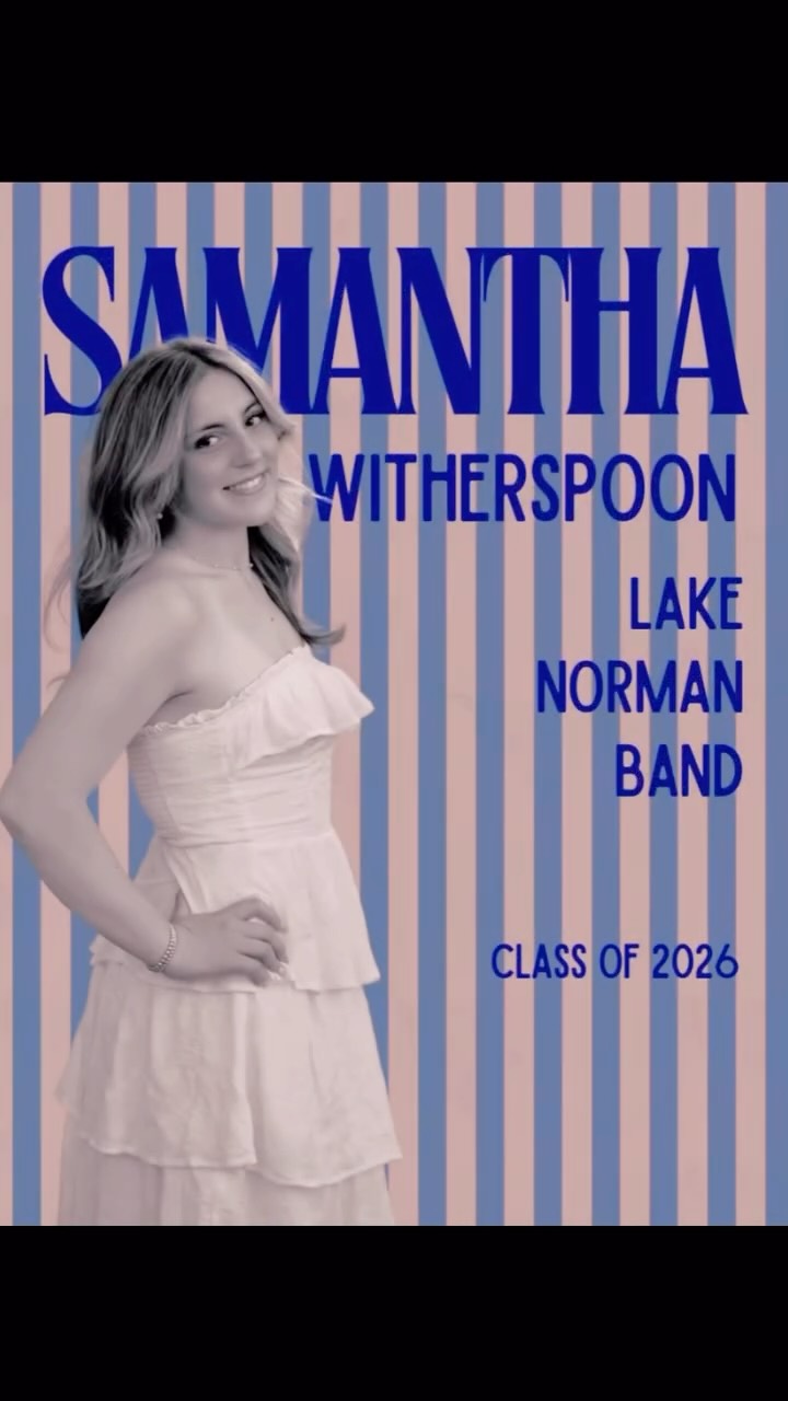 Samantha Witherspoon is one of our amazing Band Seniors, Class of 2026! 💙 Our Seniors dedication, talent, and teamwork have left a lasting legacy at Lake Norman High School. We can’t wait to see the incredible paths you’ll take ahead! 🐾