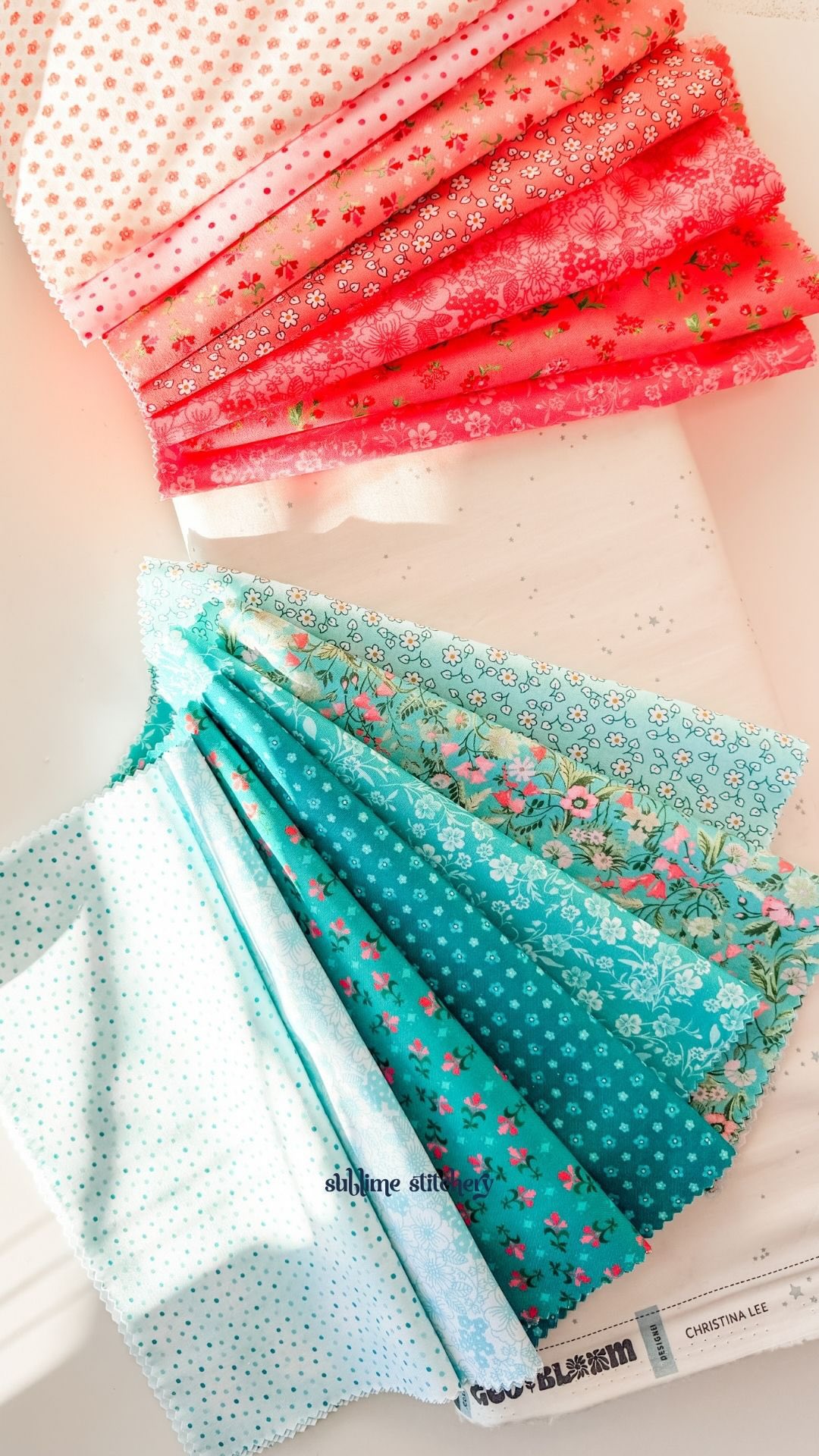 Hi friends! Starting something new ✨
I was gifted these Fabric Market Layer Cakes by @missouriquiltco and immediately knew I wanted to play with complementary colours.
Seaglass and Guava sit opposite each other on the colour wheel, which creates such a fun balance of contrast and harmony. I’ve paired them with a soft low volume from my stash and started experimenting with the first section of a new quilt.
And despite appearances… this isn’t actually a block-based quilt 😉
These Fabric Market collections are part of Missouri Star’s permanent range, with lots of colour options available to mix, match, and play with.
Comment “Fabric Market” and I’ll send you links to browse the full fabric range ✨
Stay tuned for the flimsy reveal.
#msqcshowandtell #msqcpartner @missouriquiltco