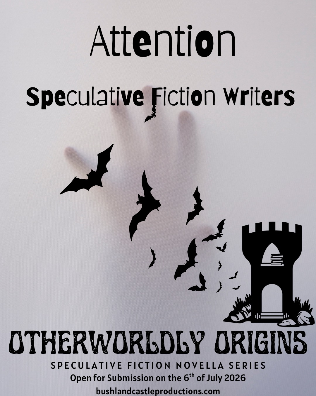In July we will be opening up for submissions for our second series. Themed Otherworldly Origins.
In the Otherworldly Origins series, we explore the first moments where the extraordinary entered our world. The origins of vampires, shapeshifters, spirits, relics, and forgotten powers are waiting to be told. Each story reveals a unique beginning of myth, magic, or transformation.
These are standalone novellas, connected through a subtle, shared thread:
An auctioneer, presenting an artefact tied to each story… hinting that every origin leaves something behind.
What We Offer
A structured pitch-to-publication pathway
Professional editorial guidance and development support
Revenue share through 50% royalties (print, ebook, audiobook)
A coordinated series release strategy
Opportunities to grow your author profile within a collaborative project
Start preparing your ideas because it is a short submissions window. Have a look on the site for more details.
https://www.bushlandcastleproductions.com/publishing/owo