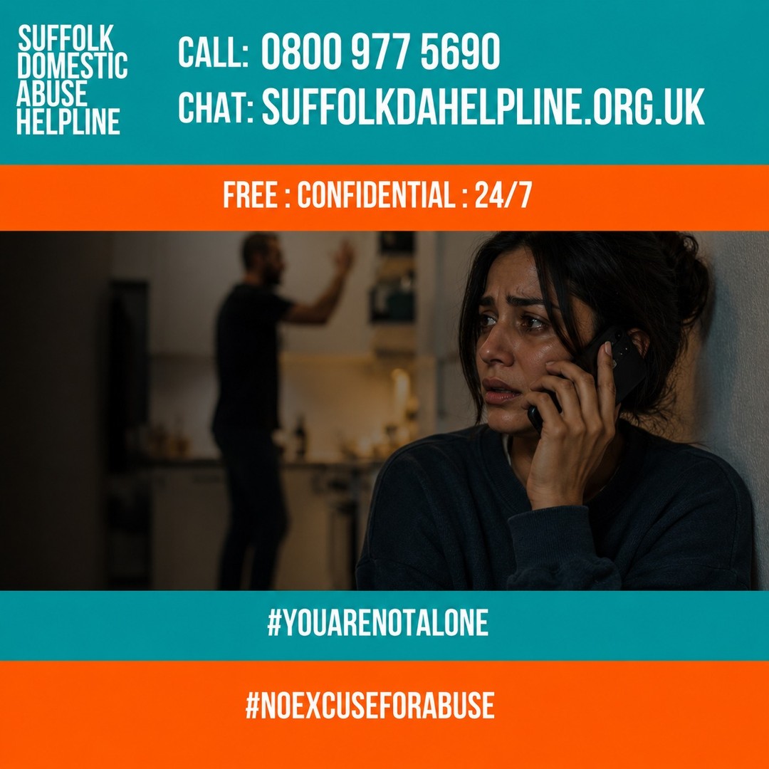 While routines pause and services may be harder to reach on a bank holiday, support for domestic abuse does not stop.
If you or someone you know needs help this bank holiday, support is still here through our Suffolk Domestic Abuse Helpline.
You are not alone, our Domestic Abuse Helpline is open 24/7
#SDAhelpline #domesticabuse #bankholiday