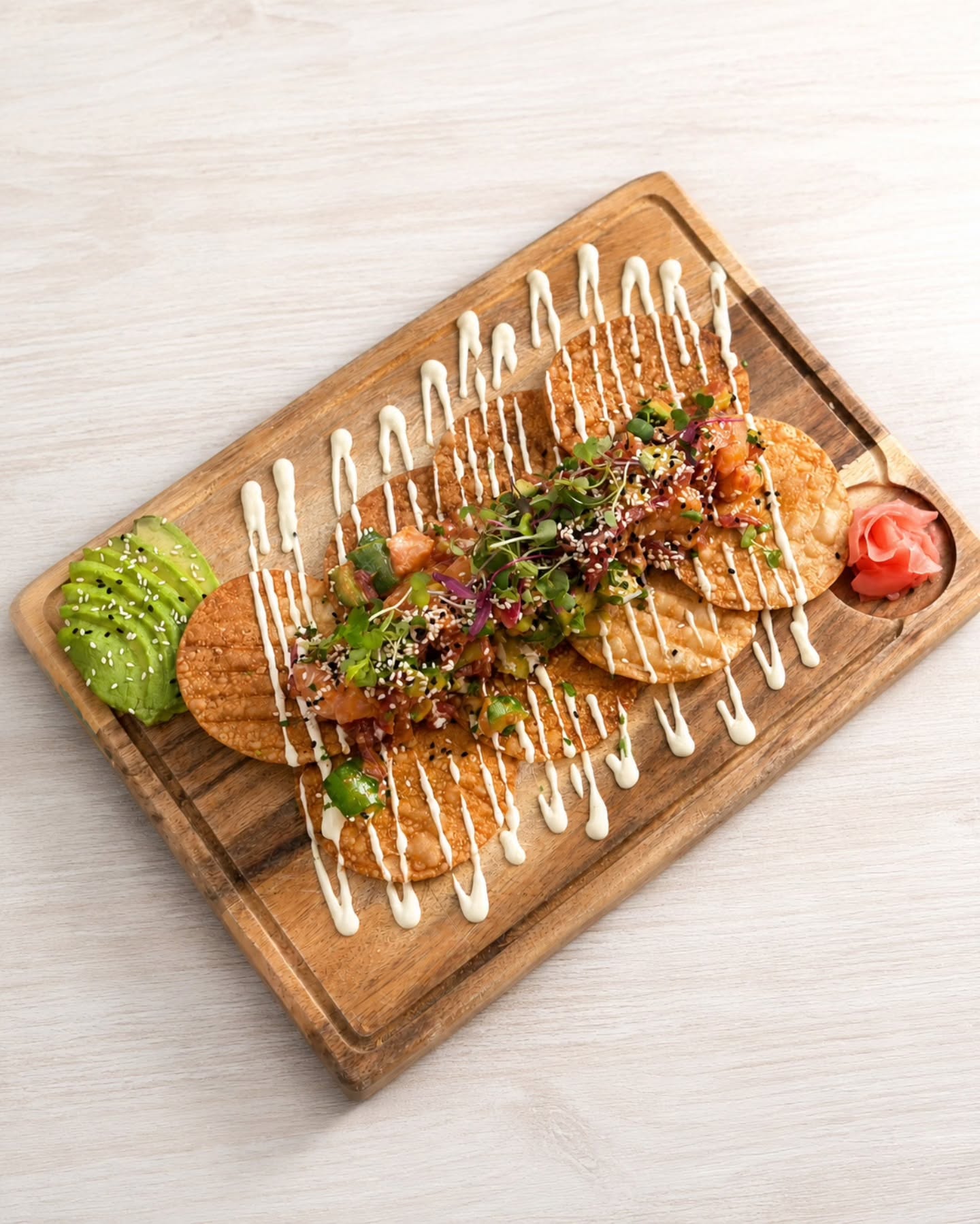 You might want to start with this at Clubhouse 66 🥢🔥
Our Poke Nachos come with crispy wonton chips, marinated salmon, avocado, cucumber, cilantro, green onions, and a lemon aioli drizzle 🍣✨
Fresh, simple, and always a good idea.
#Clubhouse66 #GlendoraEats #PokeNachos #FoodieFinds #SeafoodLovers