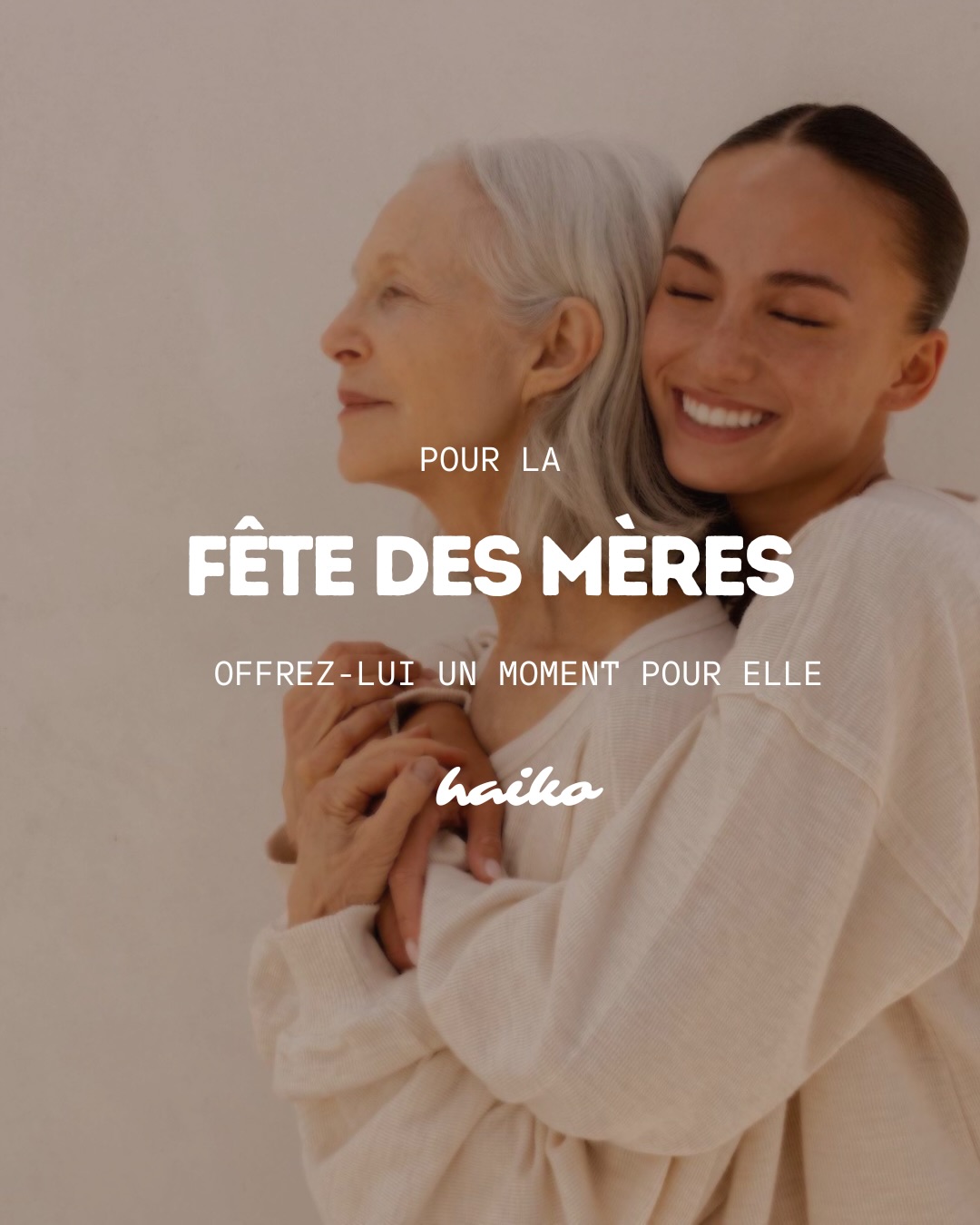 Plus que 6 jours avant la Fête des Mères 🌸
Et si cette année, vous lui offriez un vrai moment pour elle ? ✨
Chez Haïko, nos cartes cadeaux sont disponibles en ligne sur Planity ou directement en boutique 💌
Au programme :
✨ HydraFace Anti-Âge
✨ Soin Anti-Gravity
✨ Massage + Kobido
De quoi lui offrir un moment de détente et de glow qu’elle n’oubliera pas 🤍
Réservation & cartes cadeaux via le lien en bio ✨