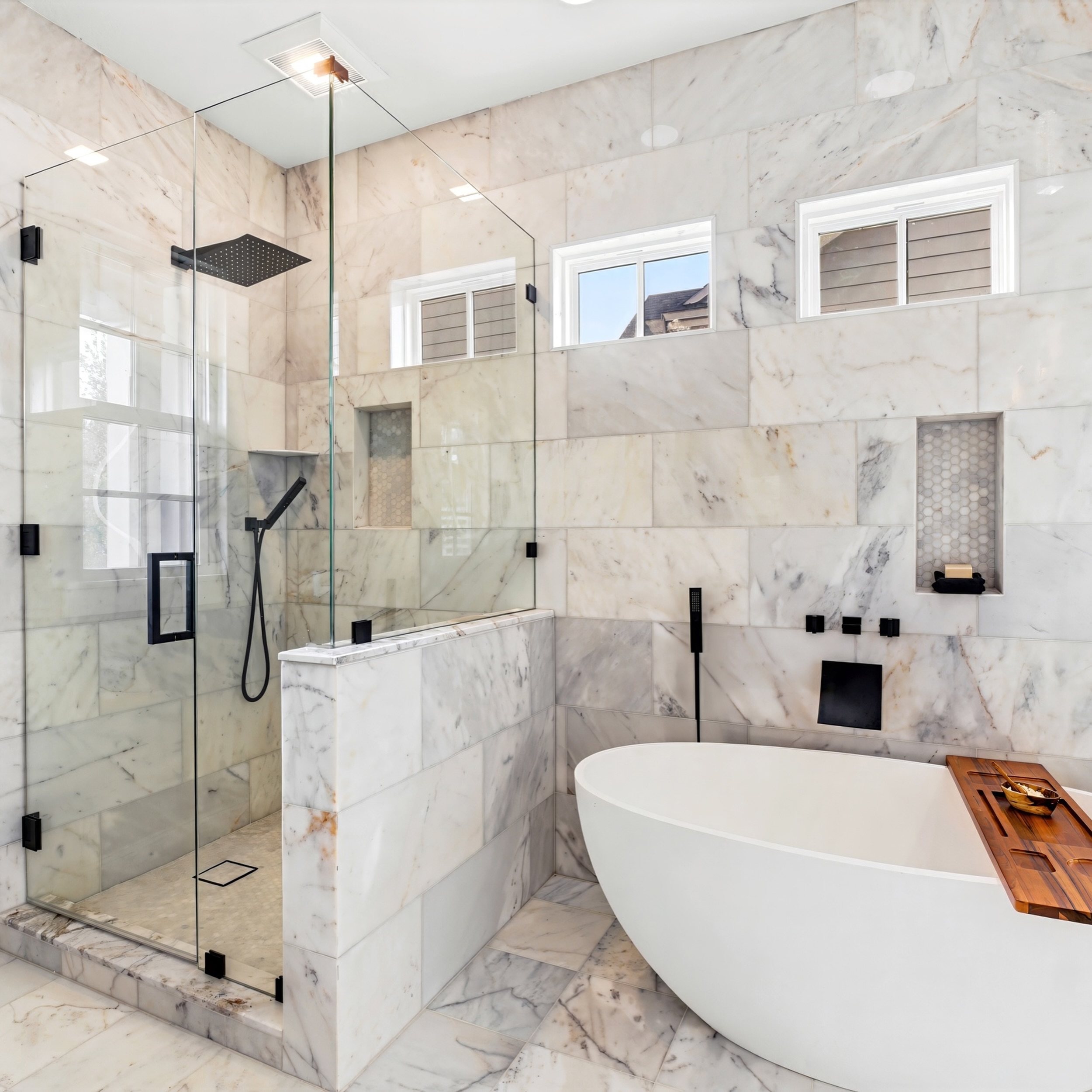 Elevating this master bathroom with timeless marble finishes and premium selections from @flooranddecor ✨
From elegant marble-look surfaces to carefully selected details, every element was designed to create a clean, sophisticated, and functional space for our client.
At Remart Construction, we specialize in transforming bathrooms into beautiful spaces that blend style, comfort, and quality craftsmanship throughout Orlando, Florida.
#MasterBathroom #BathroomRemodel #MarbleBathroom #OrlandoFL #OrlandoRemodeling