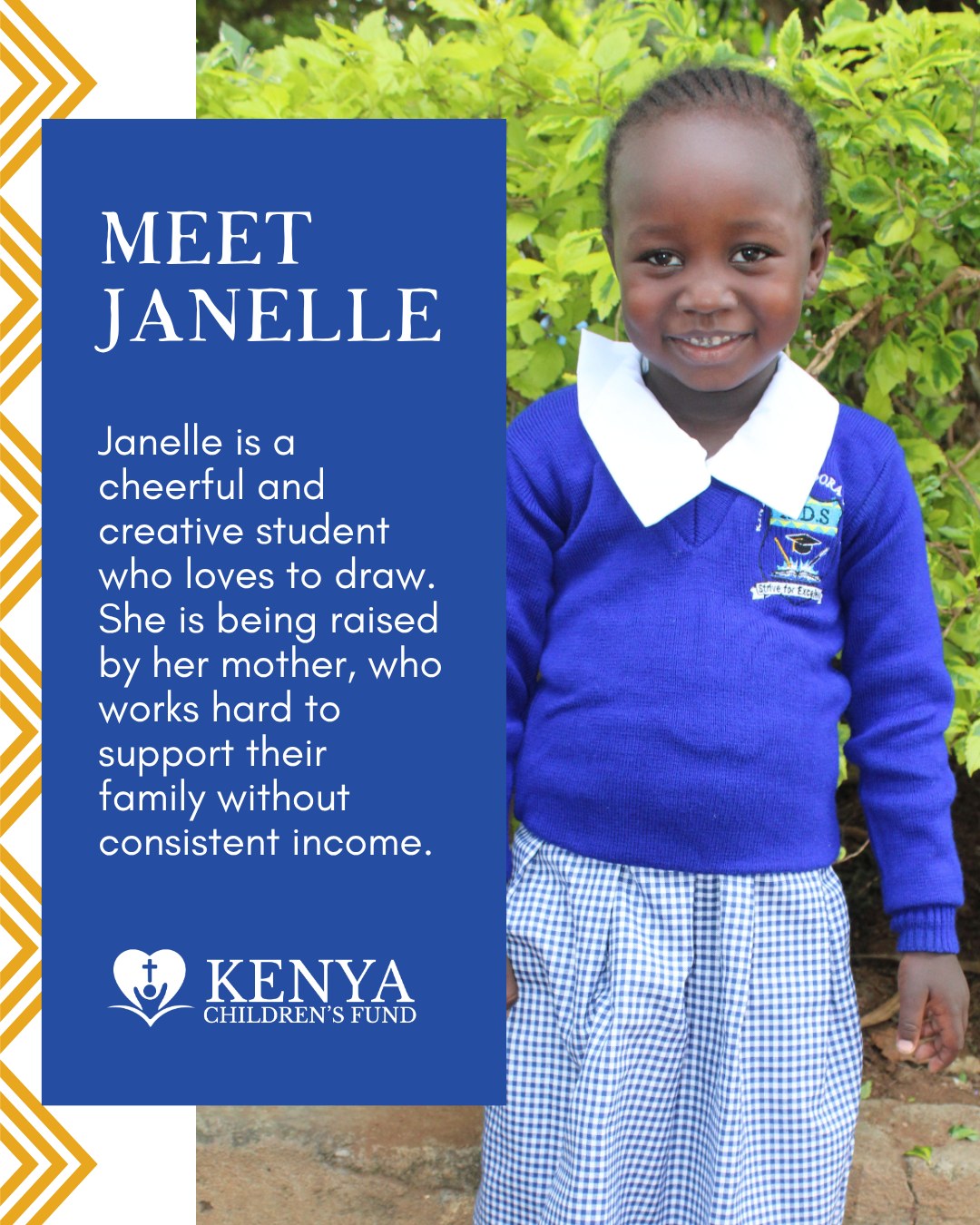 Meet Janelle. 👋 She shows up each day with joy, creativity, and a love for learning. Sponsor Janelle and help support her future at the link in our bio.