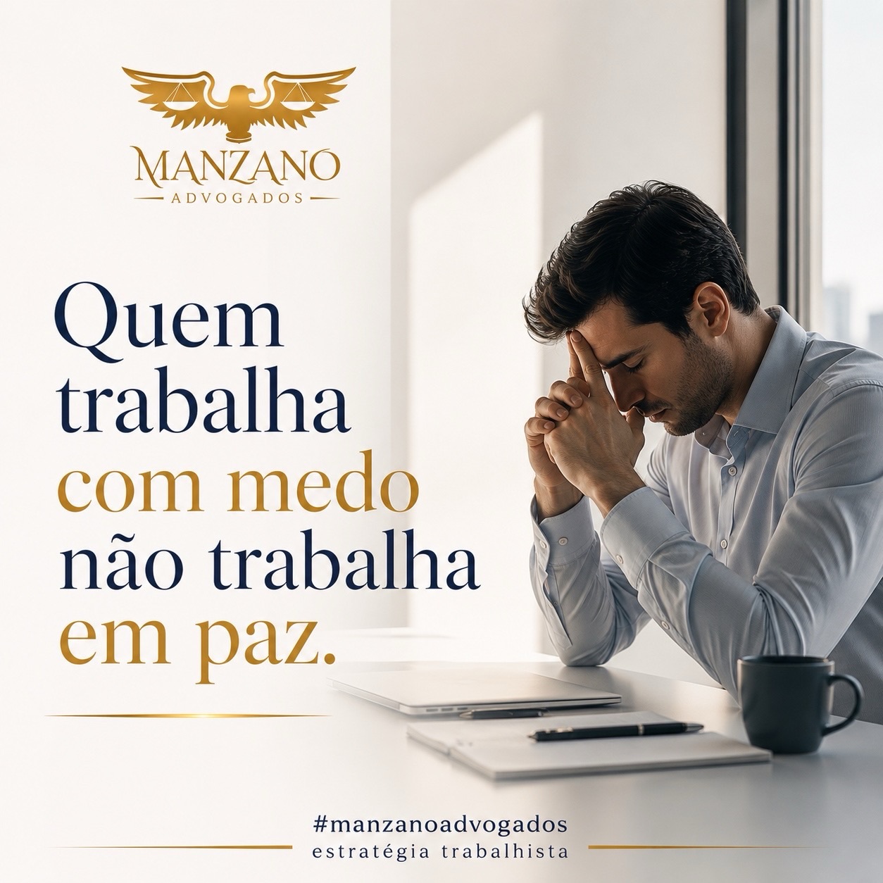 ⚖️ Quem trabalha com medo não trabalha em paz.
Ambiente de trabalho não pode funcionar na base da pressão, humilhação ou ameaça constante.
O medo adoece.O excesso destrói o emocional.E o silêncio de muitos empregados costuma esconder sofrimento.
Respeito no trabalho não é favor.É obrigação.
#manzanoadvogados #trabalhista #empregado #direitodotrabalho #justiça