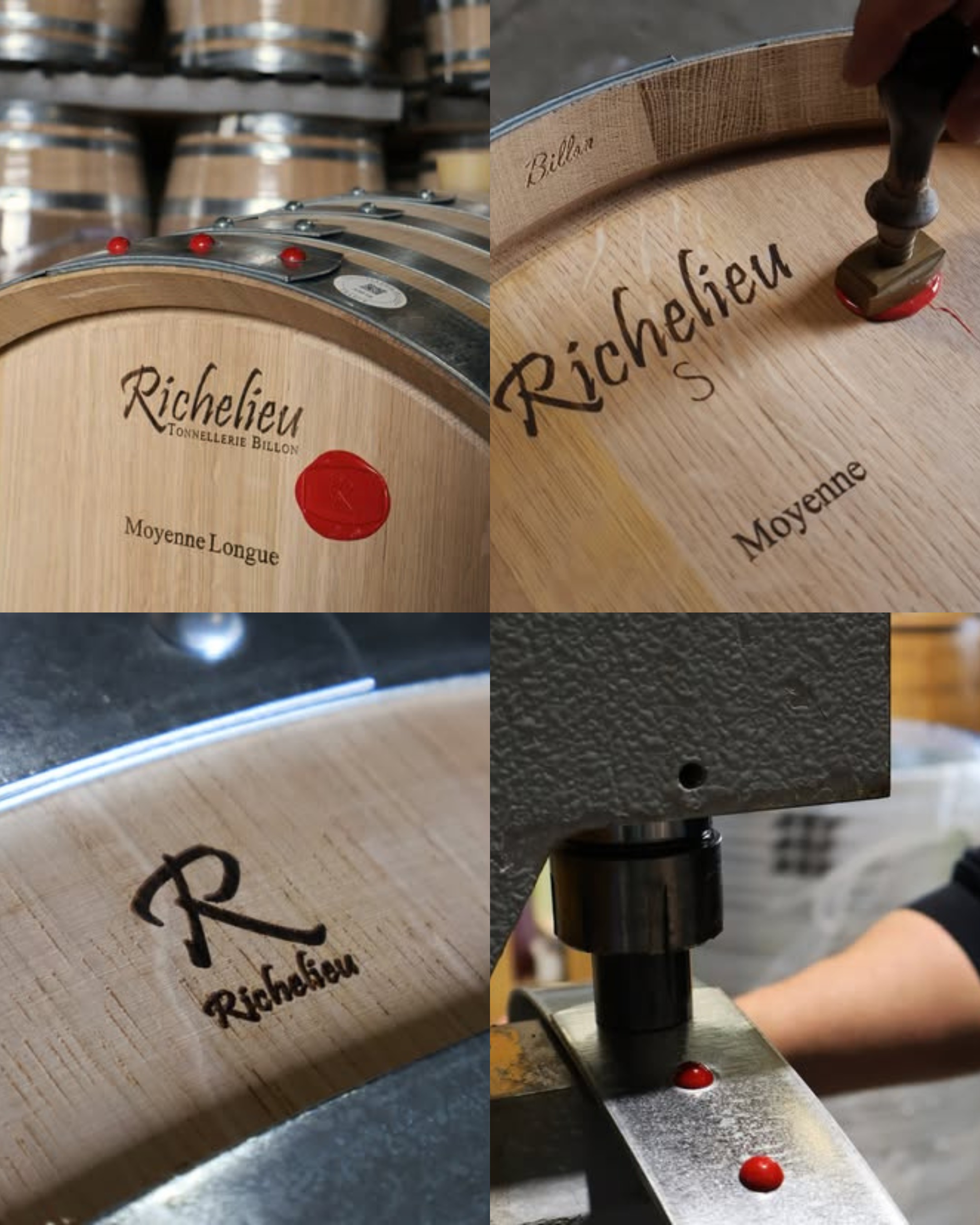 @tonnellerie_billon Richelieu, the art of elevating rich red wines.
Specially designed for the élevage of bold red wines, the Richelieu barrel embodies balance and power .. hence being named after Cardinal Richelieu.
Crafted from a blend of oak sourced from Allier, Jura and the Ardennes, it undergoes 36 months of open-air seasoning and its' heads 48 months. The toast levels that can be paired with steam bending carefully adapt and preserve the expression of the fruit while bringing roundness, elegance and texture.
A barrel recognizable among all others, distinguished by its red wax seal and red rivets in the cellar!
