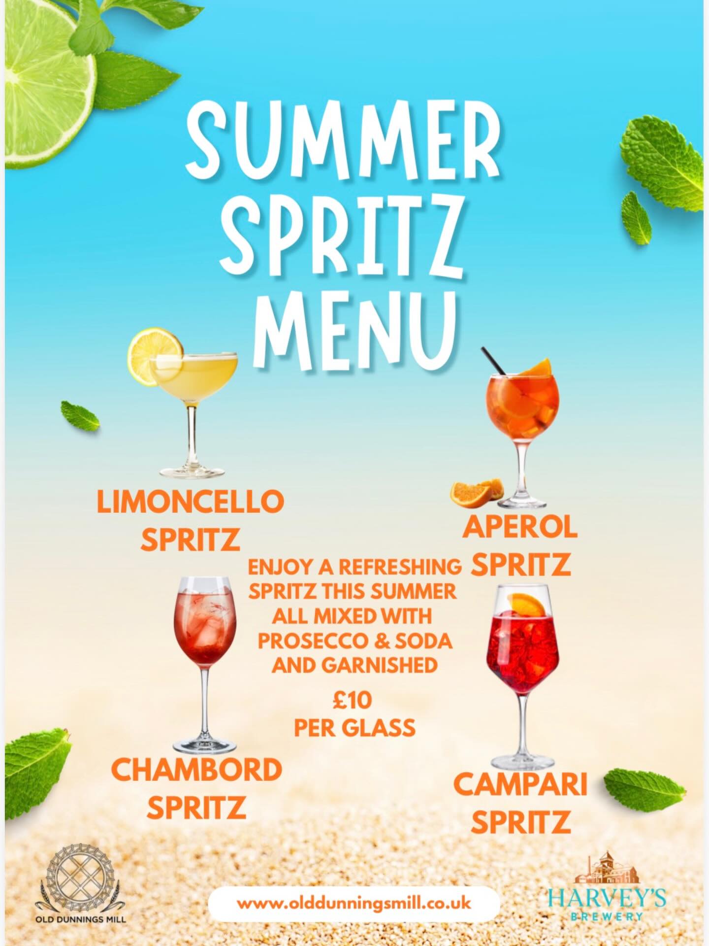 ✨ 🌸 What better way to spend this beautiful bank holiday weekend than in our pub garden with a wonderful drinks from our summer spritz menu. 🌸✨
🍊 Aperol Spritz – Aperol, Prosecco & soda
🍋 Limoncello Spritz – Limoncello, Prosecco & soda
🍊 Campari Spritz – Campari, Prosecco & soda
🍇 Chambord Spritz - Chambord, Prosecco & soda
🍓 Pimms & Lemonade – 50ml Pimms & lemonade
Crisp, refreshing, and made for sunny afternoons—come and try one today! ☀️🥂
#Spritz #AperolSpritz #LimoncelloSpritz #CampariSpritz #ChambordSpritz PimmsOClock PubGarden TheOldDunningsMill EastGrinstead